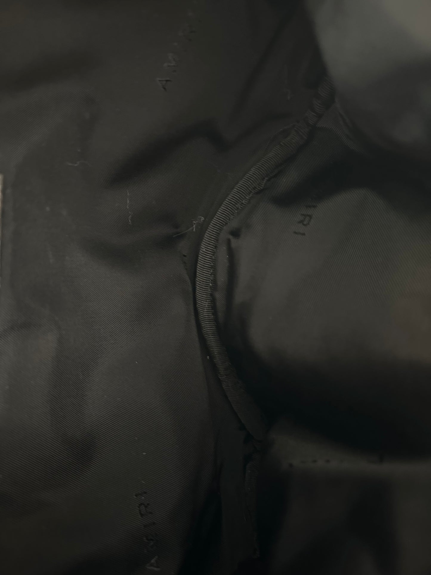 Amiri Black & White Checkered MA Logo Faux Fur Bumbag