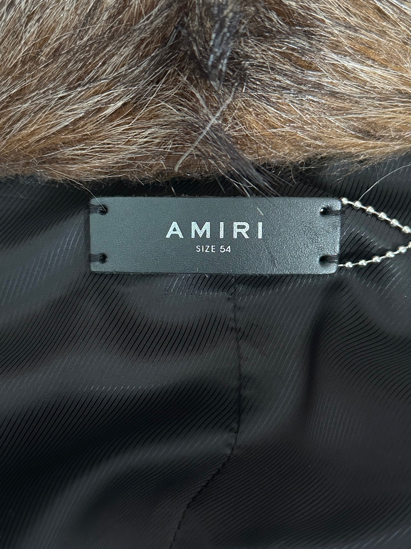 Amiri Brown Faux Fur Peacoat