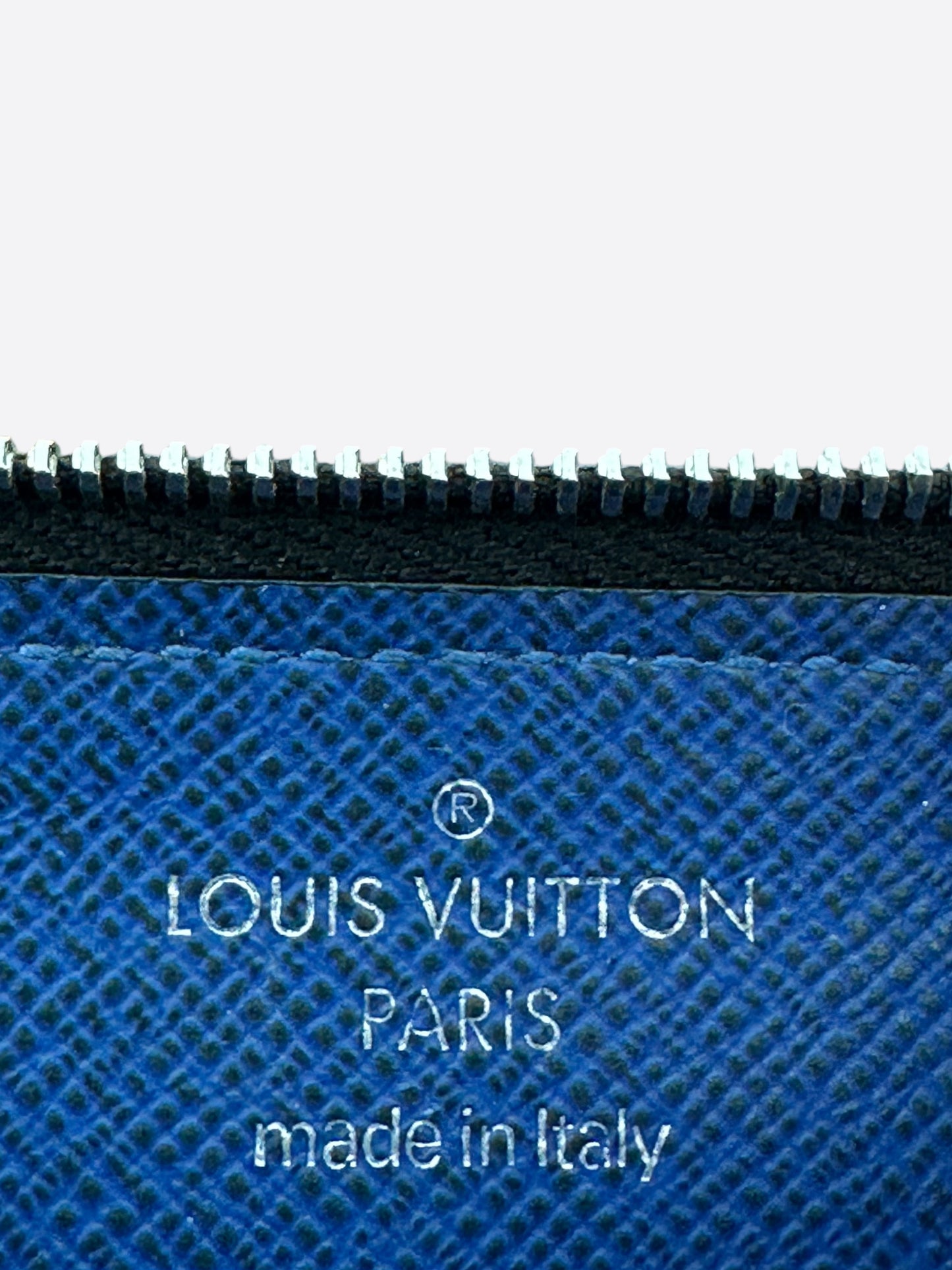 Louis Vuitton Blue Taigarama Monogram Coin Card Holder