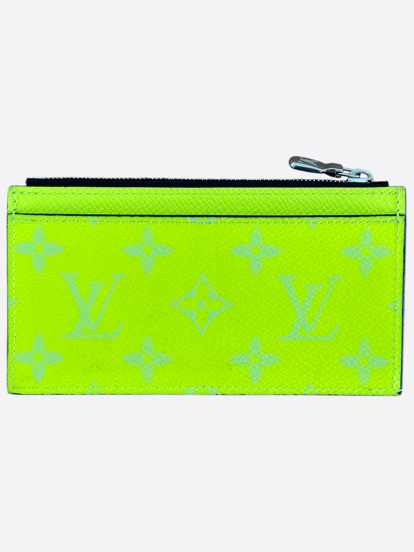 Louis Vuitton Neon Yellow Taigarama Monogram Coin Card Holder