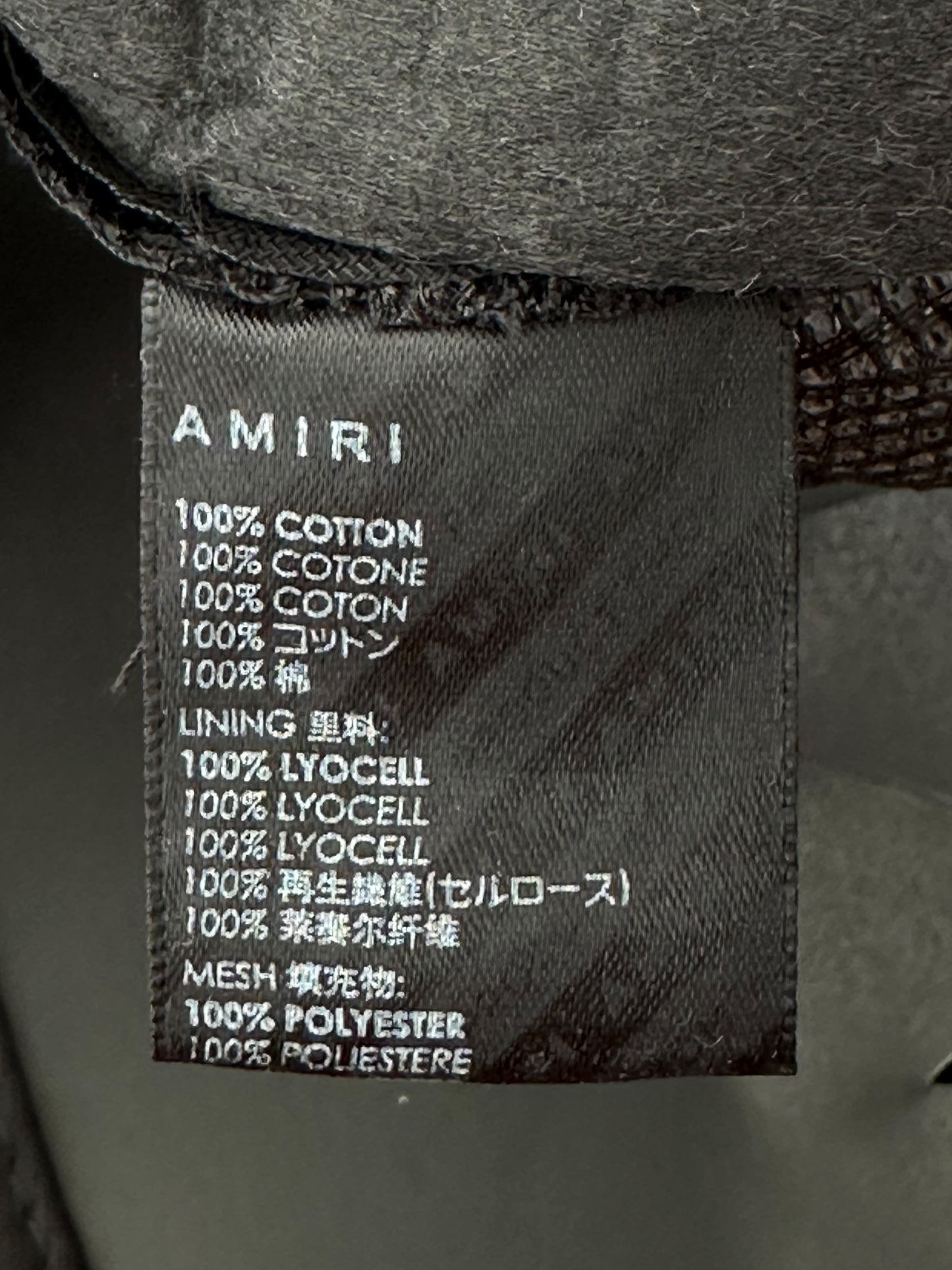 Amiri Black & Red MA Logo Trucker Hat