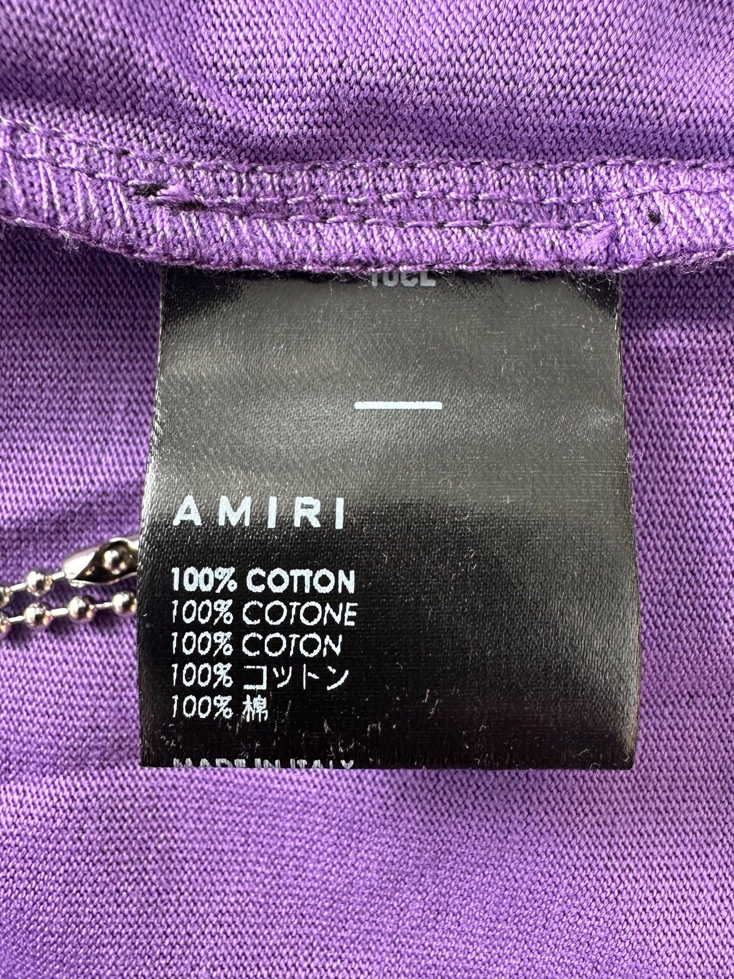 Amiri Purple & White MA Core Logo T-Shirt