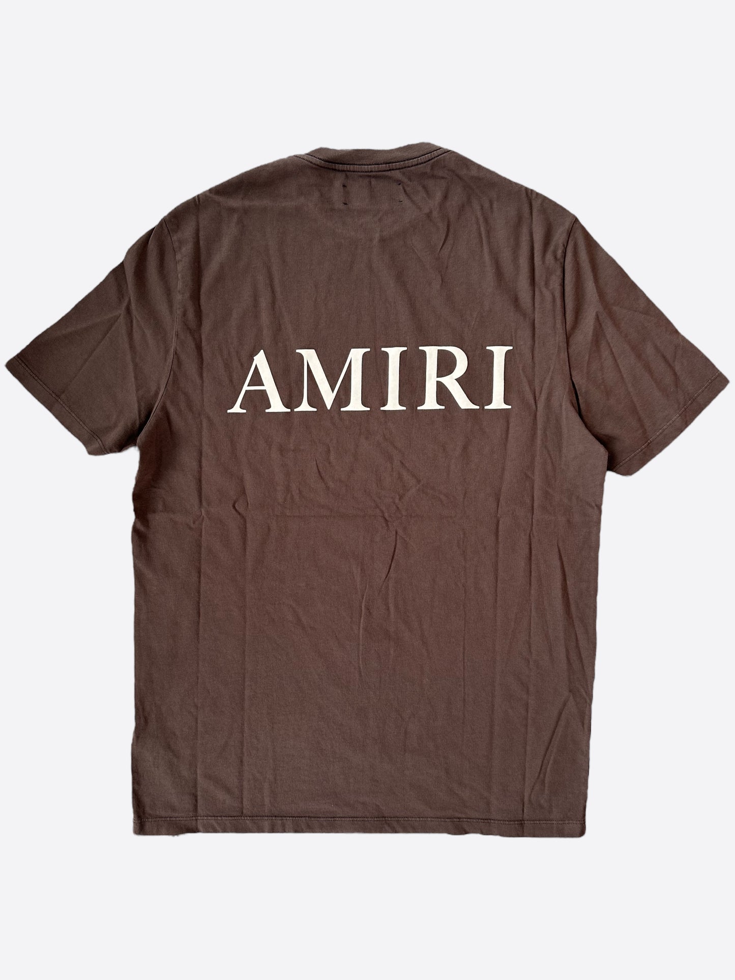 Amiri Brown & White Puff Logo T-Shirt