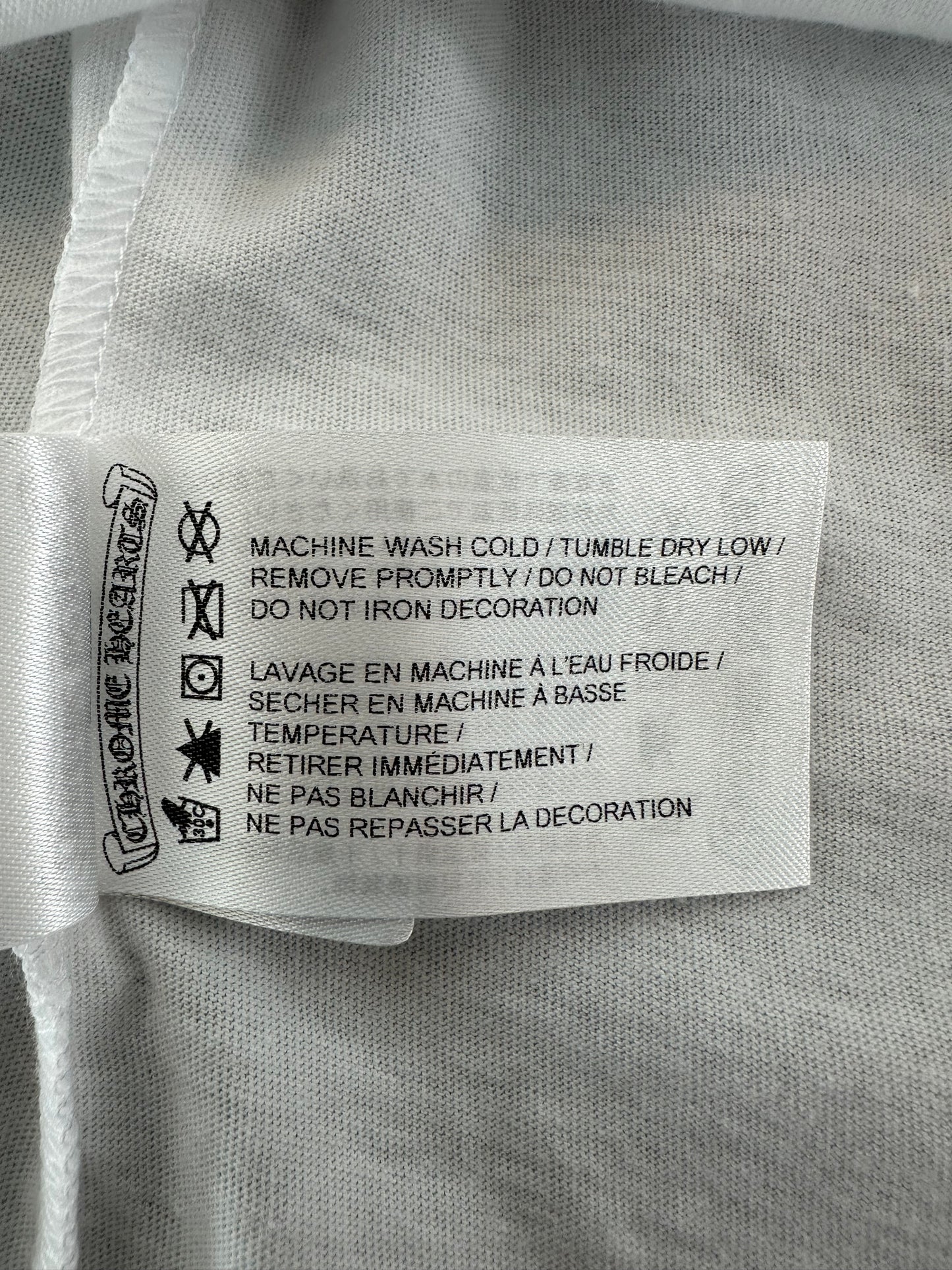Chrome Hearts White & Black Miami Horseshoe Logo T-Shirt