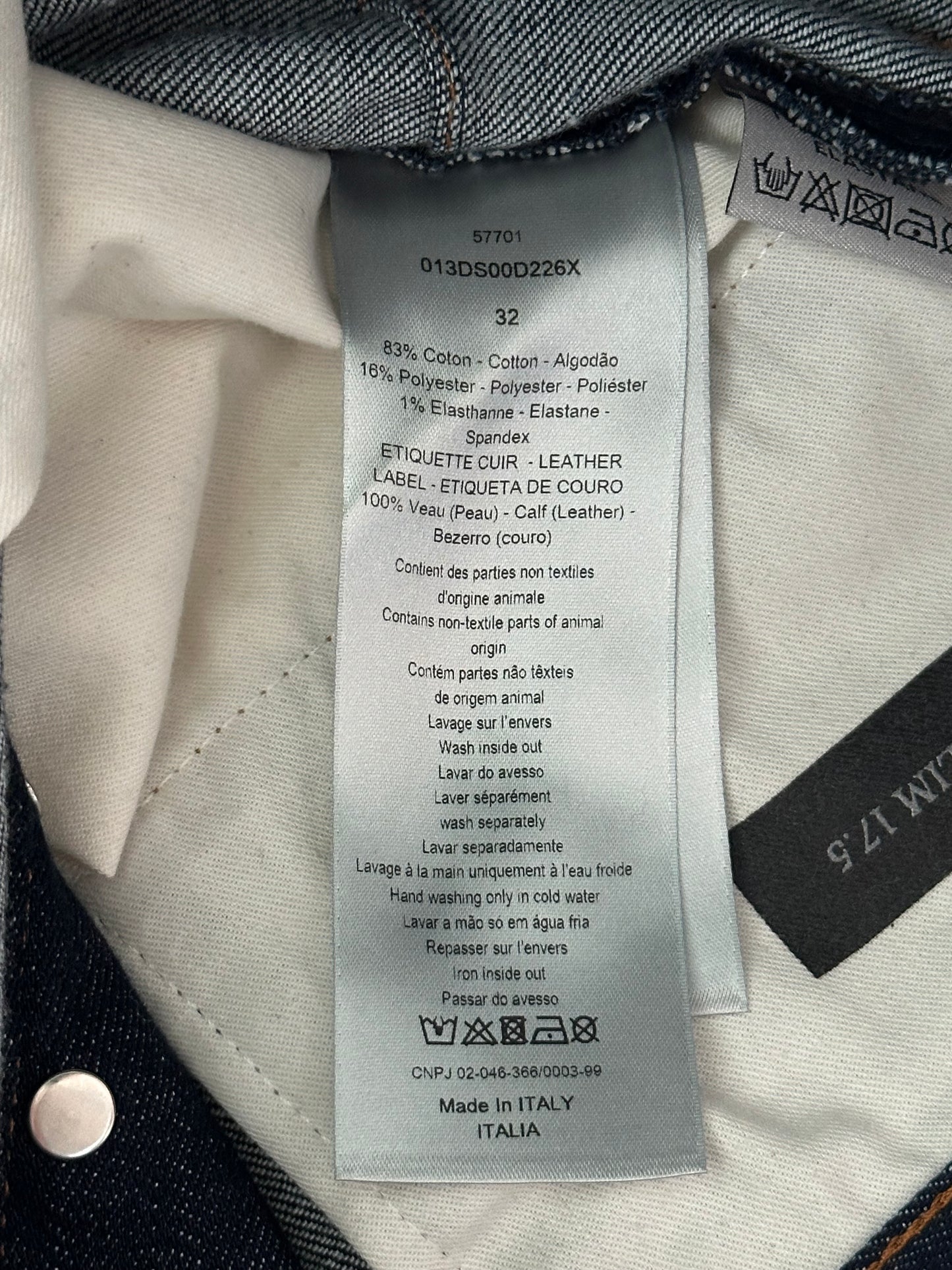 Dior Dark Blue Oblique Slim Jeans