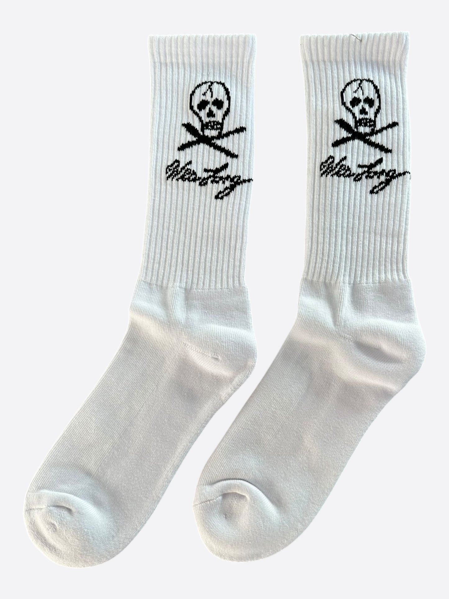 Amiri White & Black Skull Logo Socks