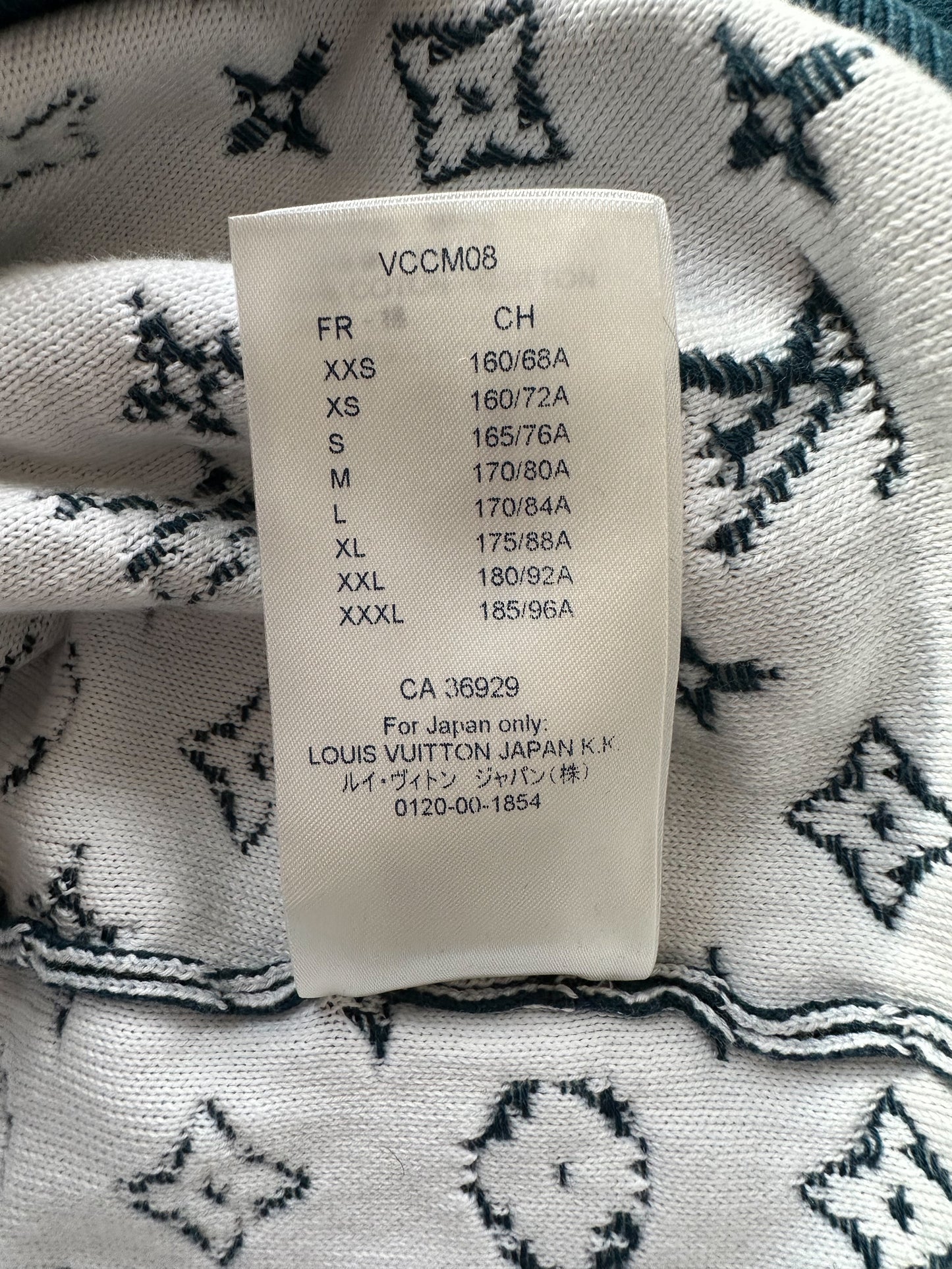 Louis Vuitton Turquoise & White Monogram Gradient Sweater