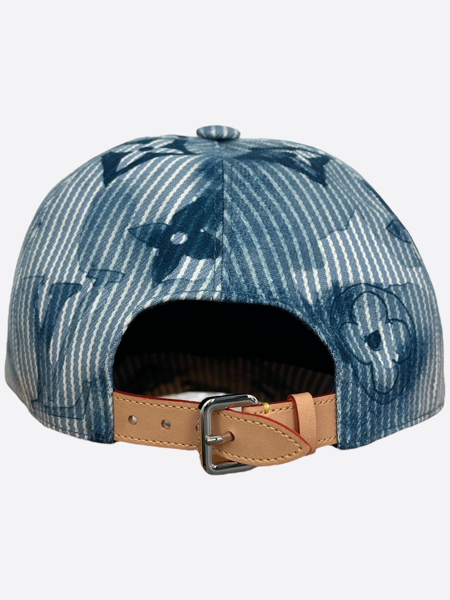 Louis Vuitton Blue & White Striped Watercolor Monogram Hat