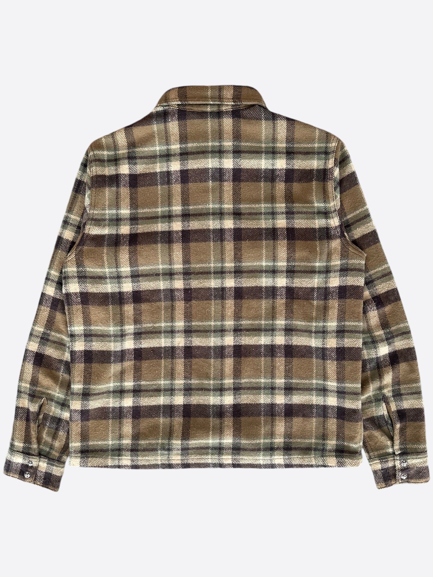 Chrome Hearts Brown Plaid Flannel Jacket