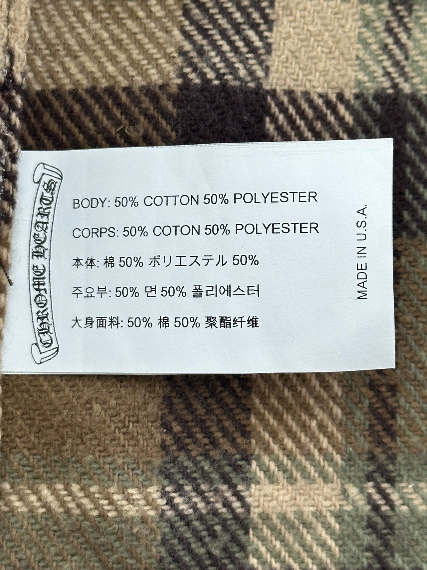 Chrome Hearts Brown Plaid Flannel Jacket