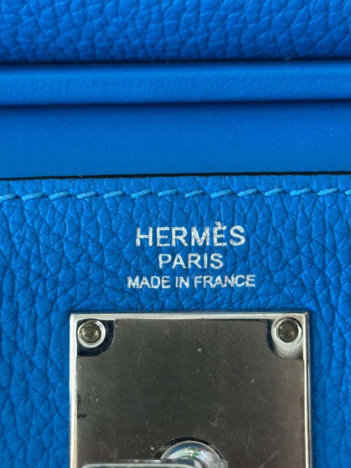 Hermes Blue Hydra HAC A Dos Crossbody Backpack