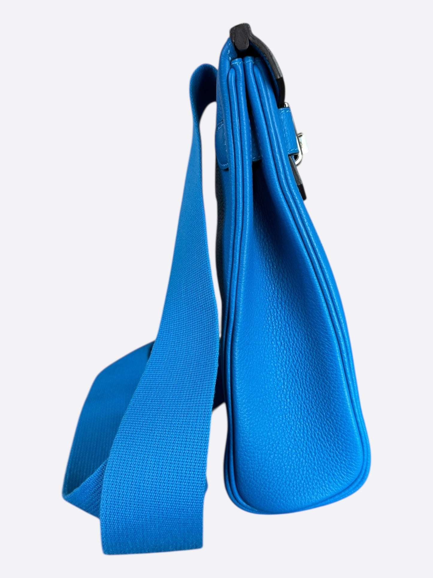 Hermes Blue Hydra HAC A Dos Crossbody Backpack