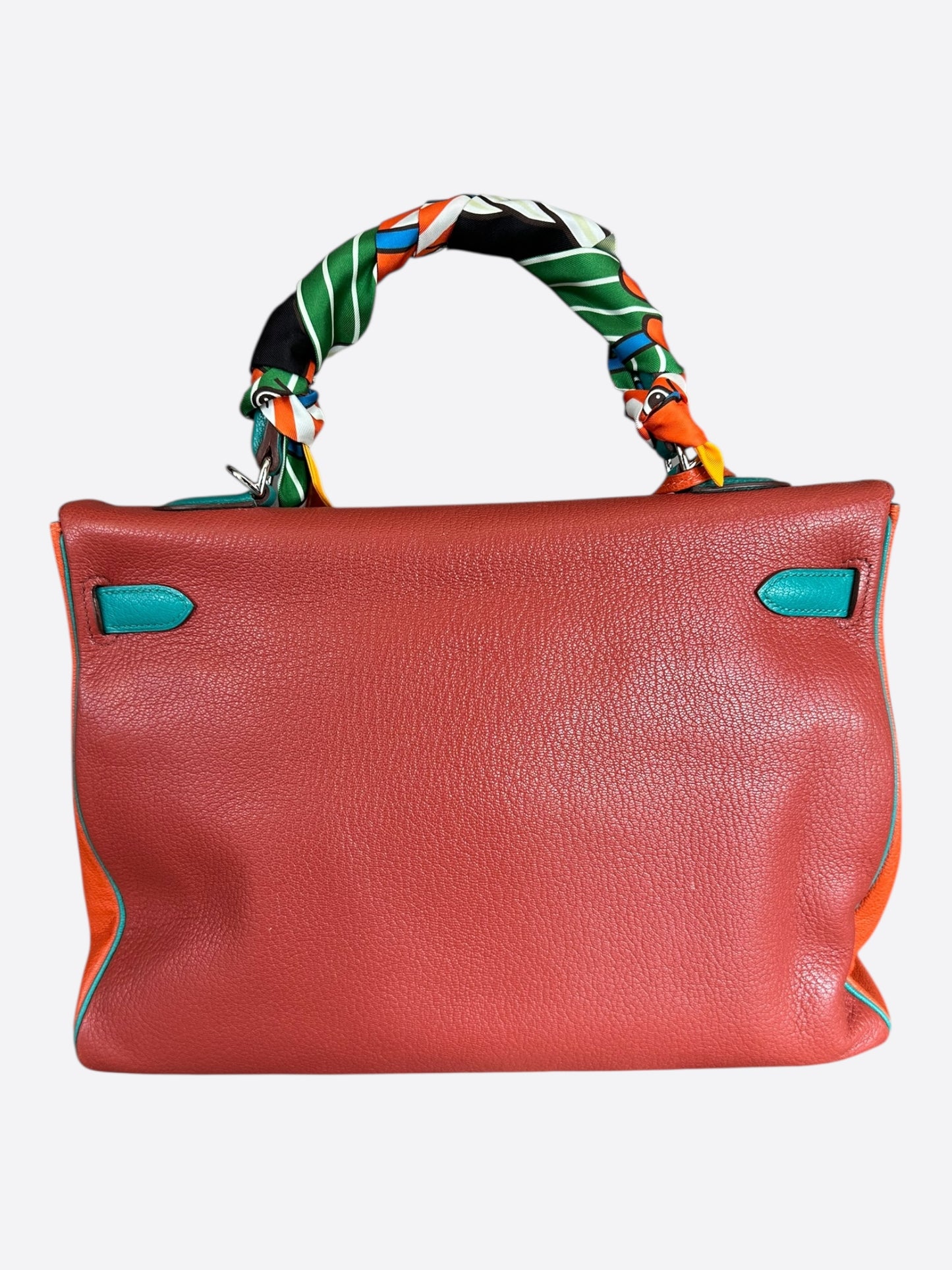 Hermes Blue & Multicolor Togo Retourne Kelly 35