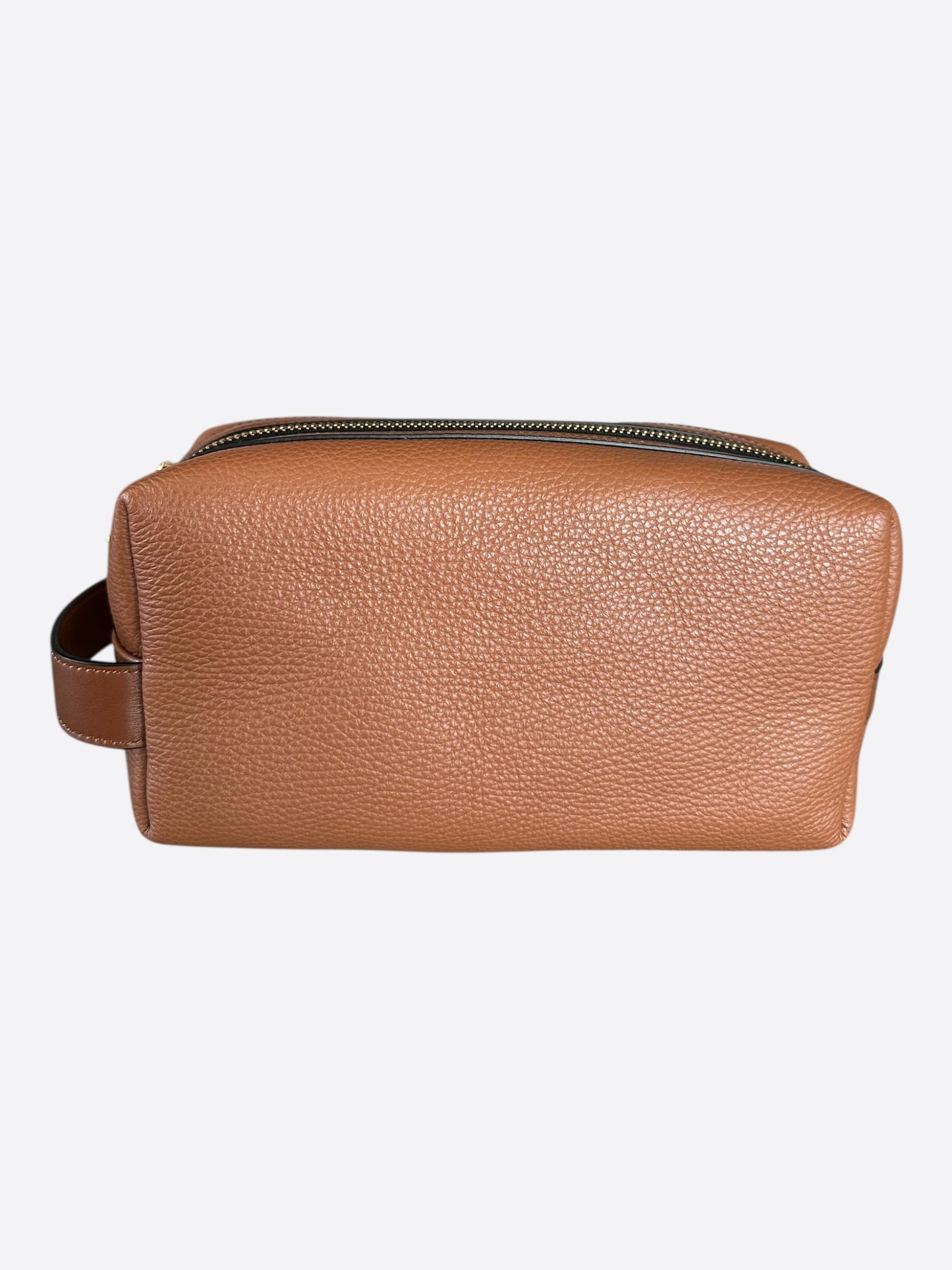 Amiri Brown Leather Dopp Kit