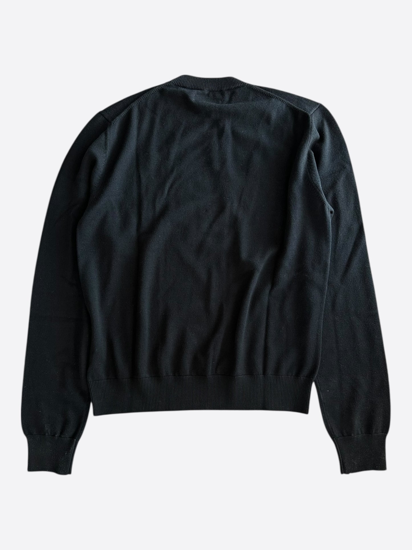 Amiri Black & White Dragon Logo Wool Sweater