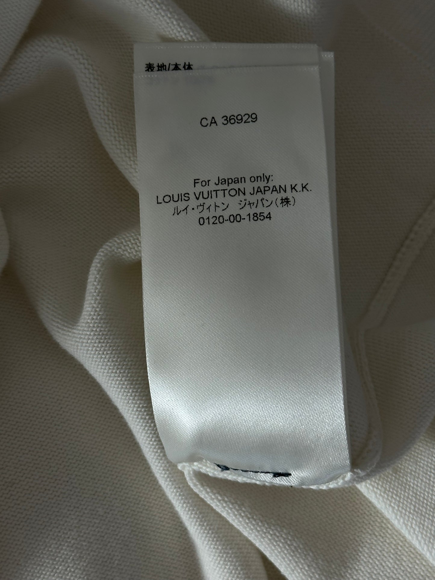 Louis Vuitton White & Grey Pin Logo Embroidered T-Shirt