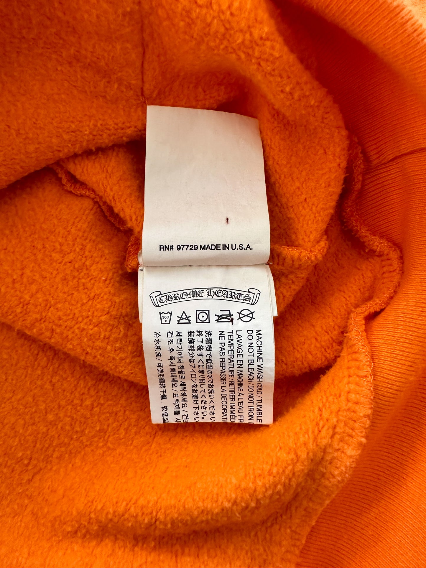 Chrome Hearts Off-White Orange & Black Hoodie