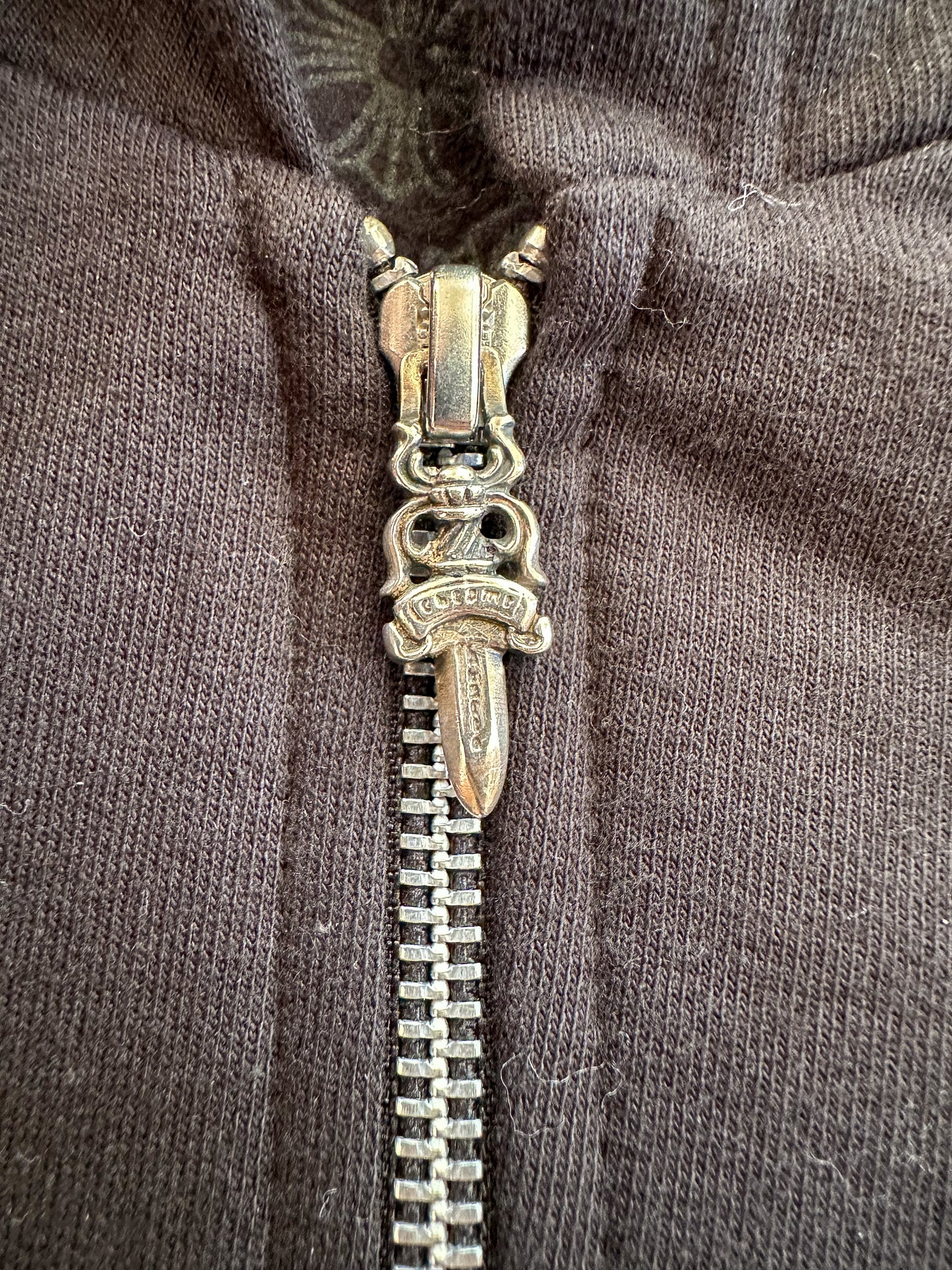 Chrome Hearts Black & White Seoul Horseshoe Logo Hoodie