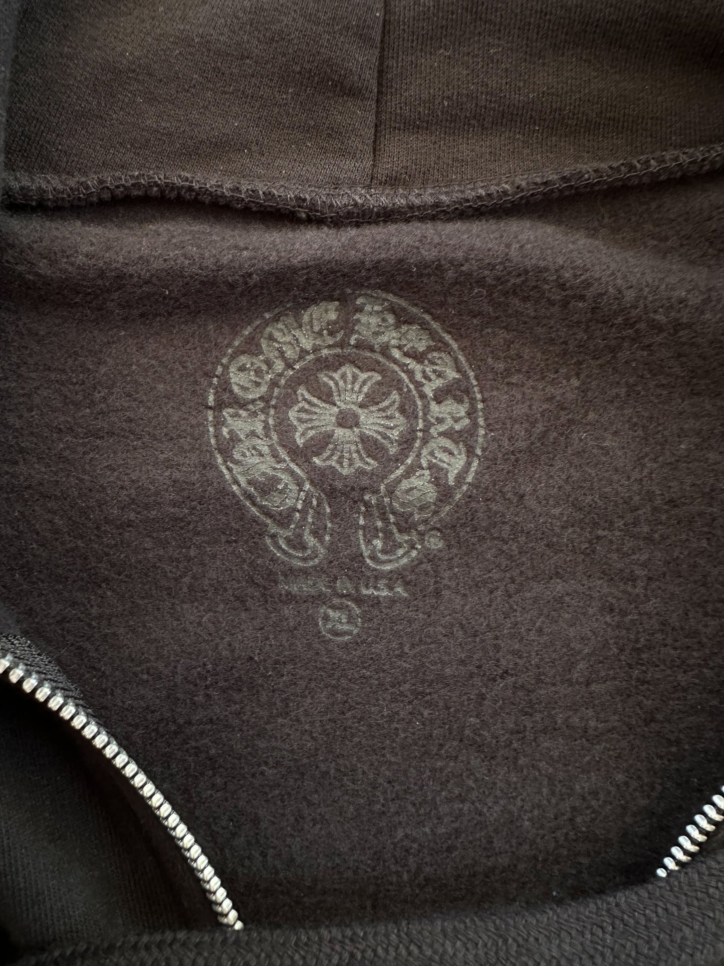 Chrome Hearts Black & White Seoul Horseshoe Logo Hoodie