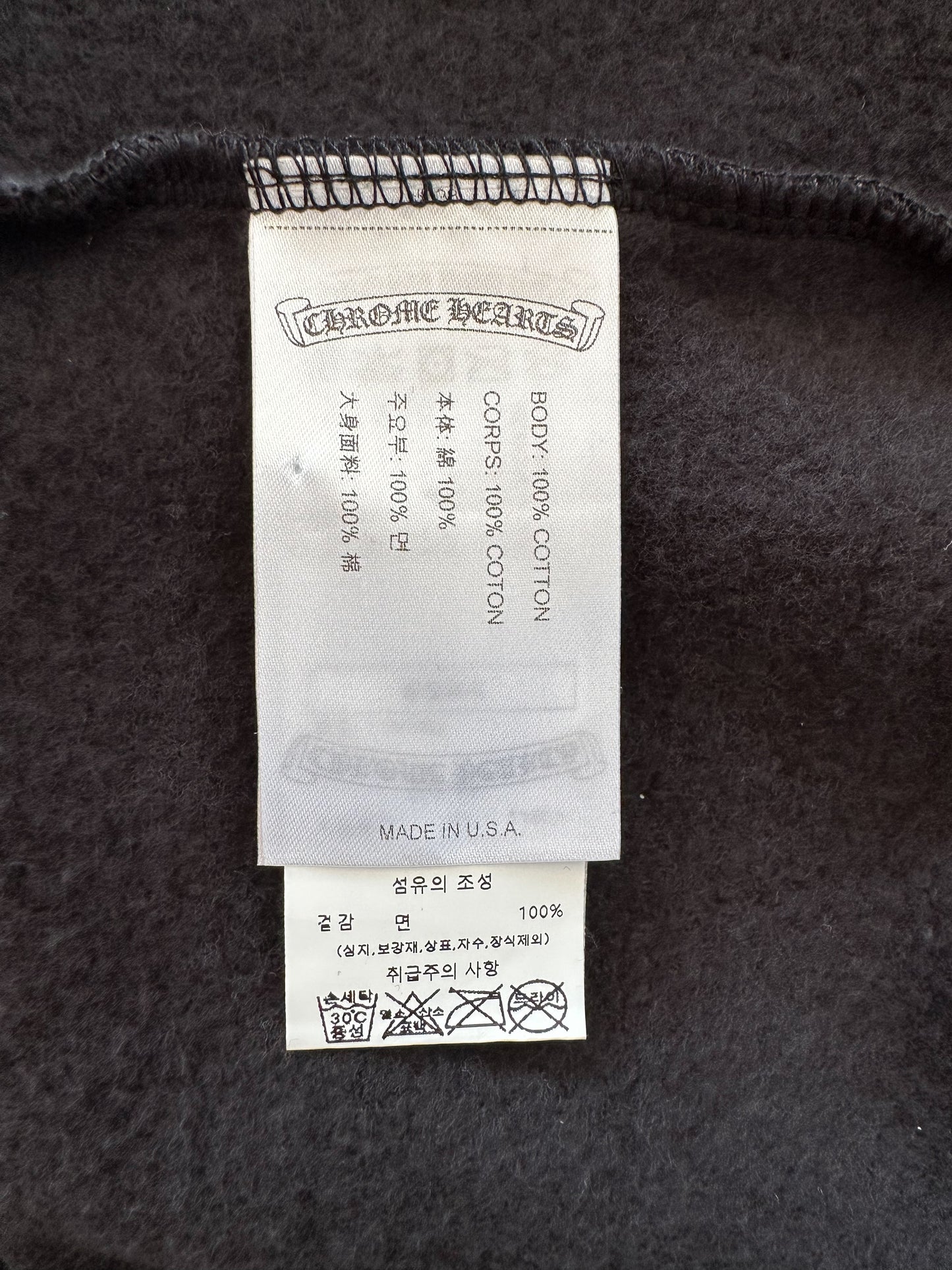 Chrome Hearts Black & White Seoul Horseshoe Logo Hoodie