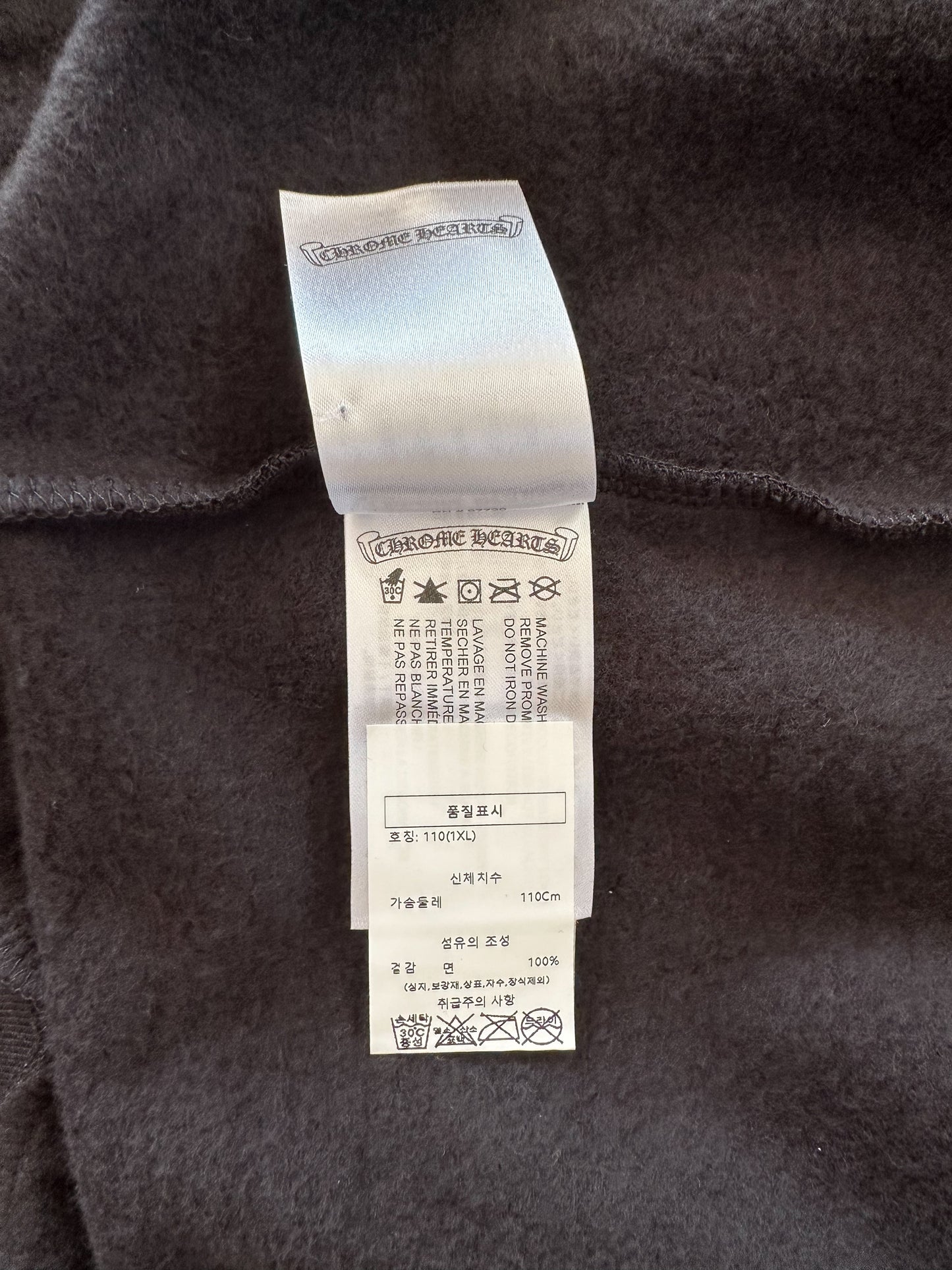 Chrome Hearts Black & White Seoul Horseshoe Logo Hoodie