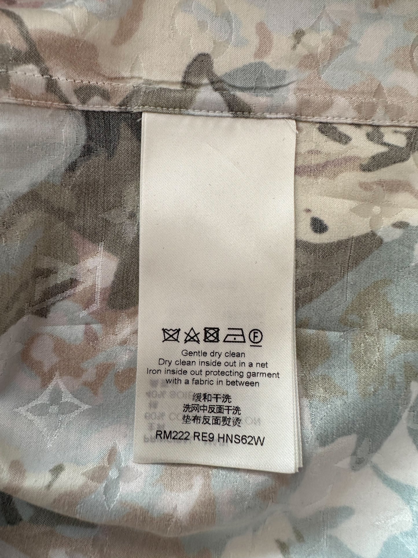 Louis Vuitton Monogram Flower Silk Blend Button Up Shirt