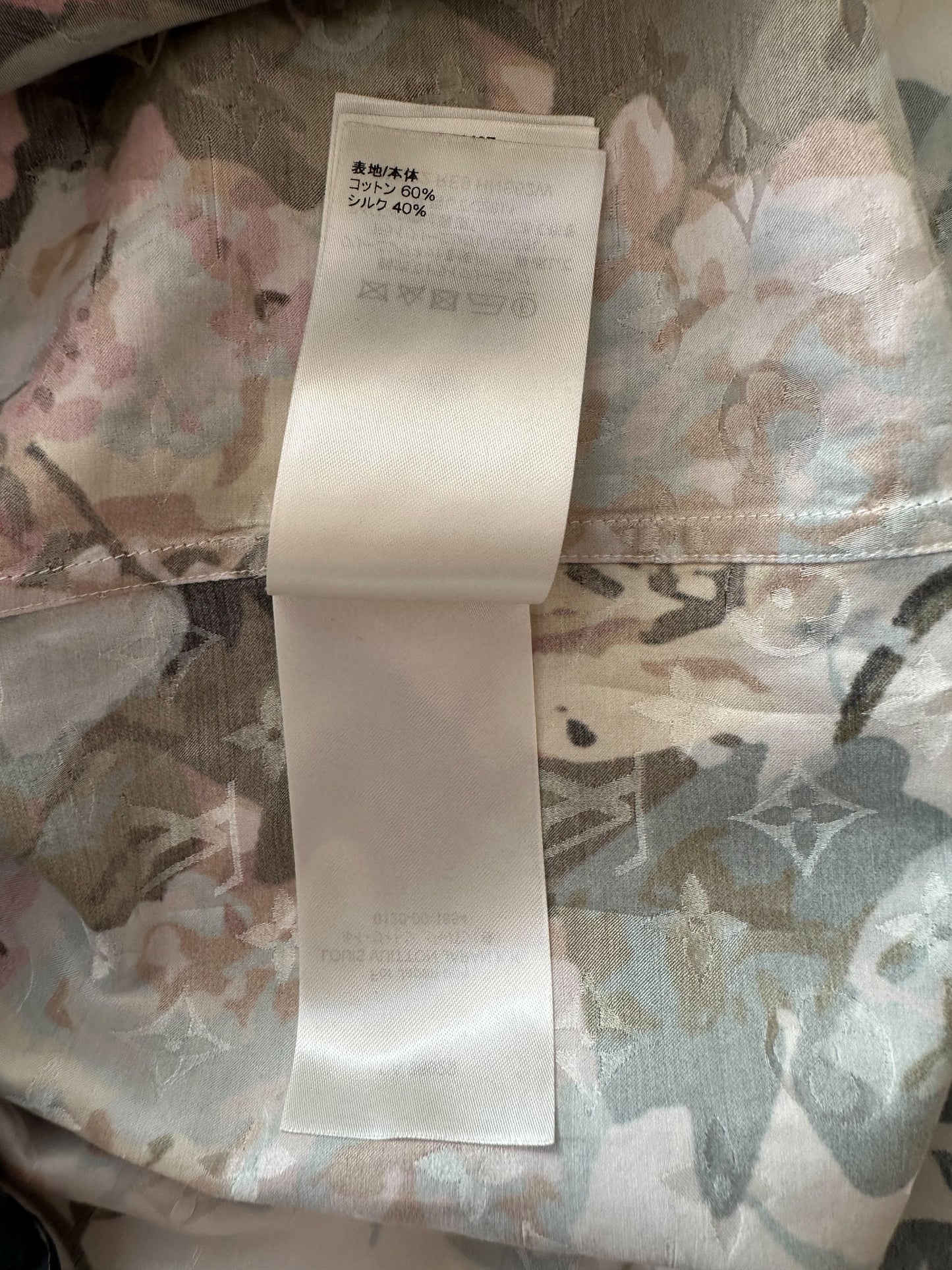Louis Vuitton Monogram Flower Silk Blend Button Up Shirt