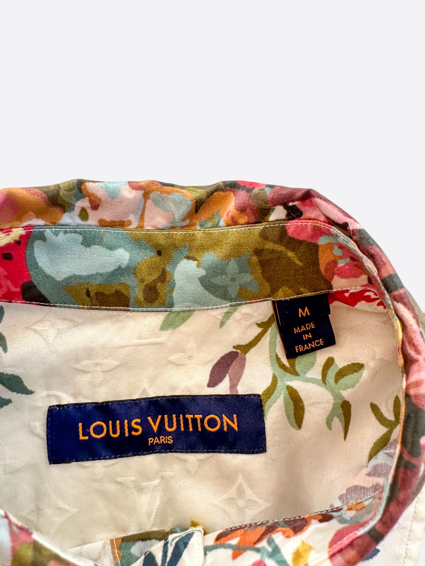 Louis Vuitton Monogram Flower Silk Blend Button Up Shirt