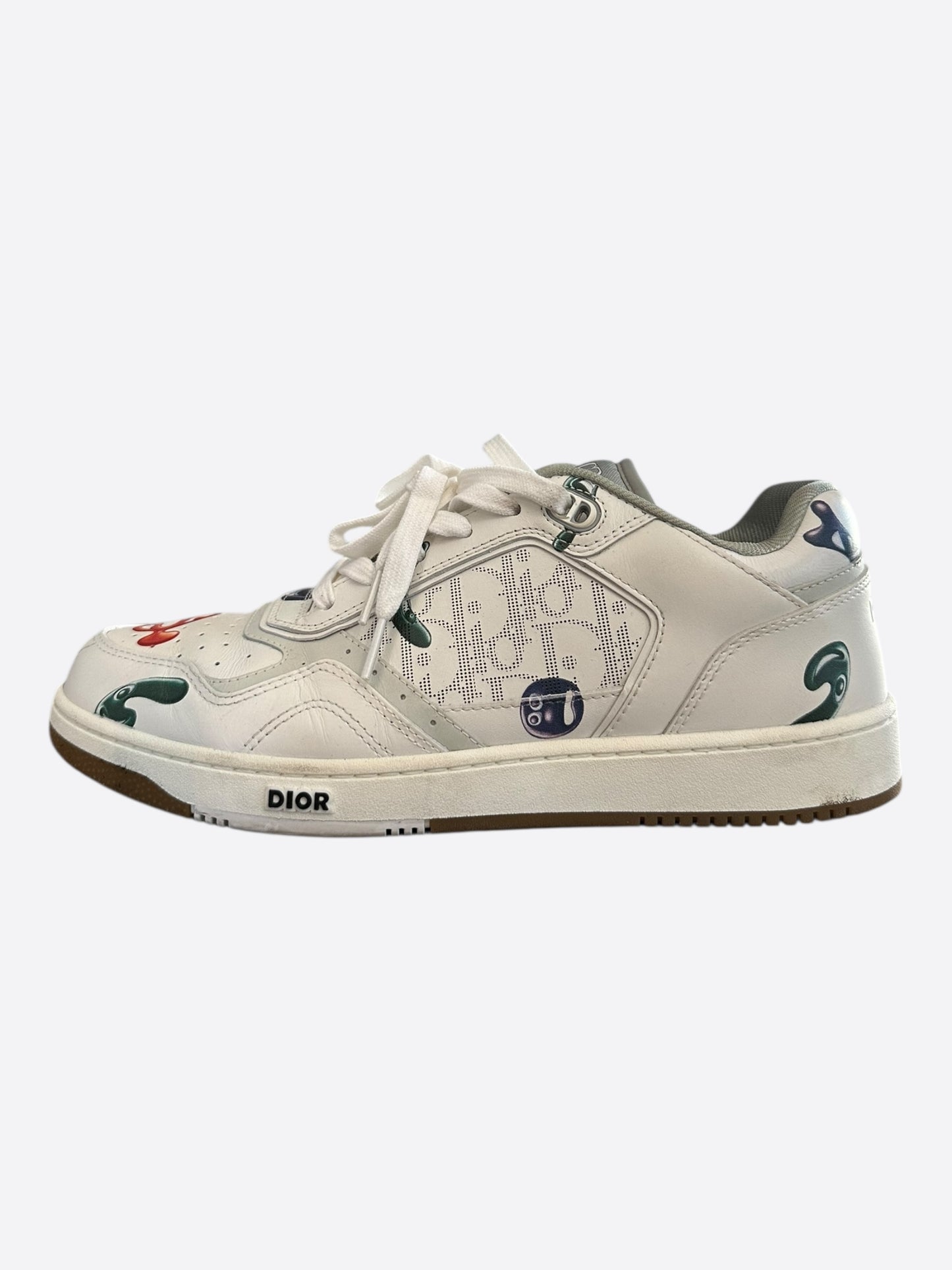 Dior Kenny Scharf White & Multicolor Oblique Faces B27 Sneakers
