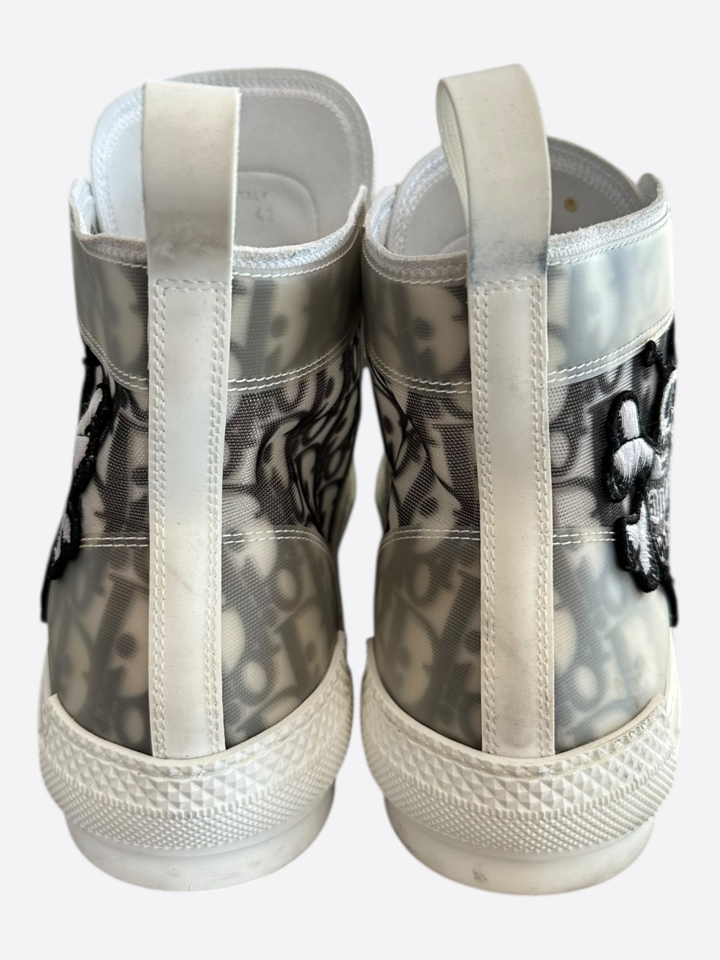 Dior Stussy White & Black Bee Oblique B23 Sneakers