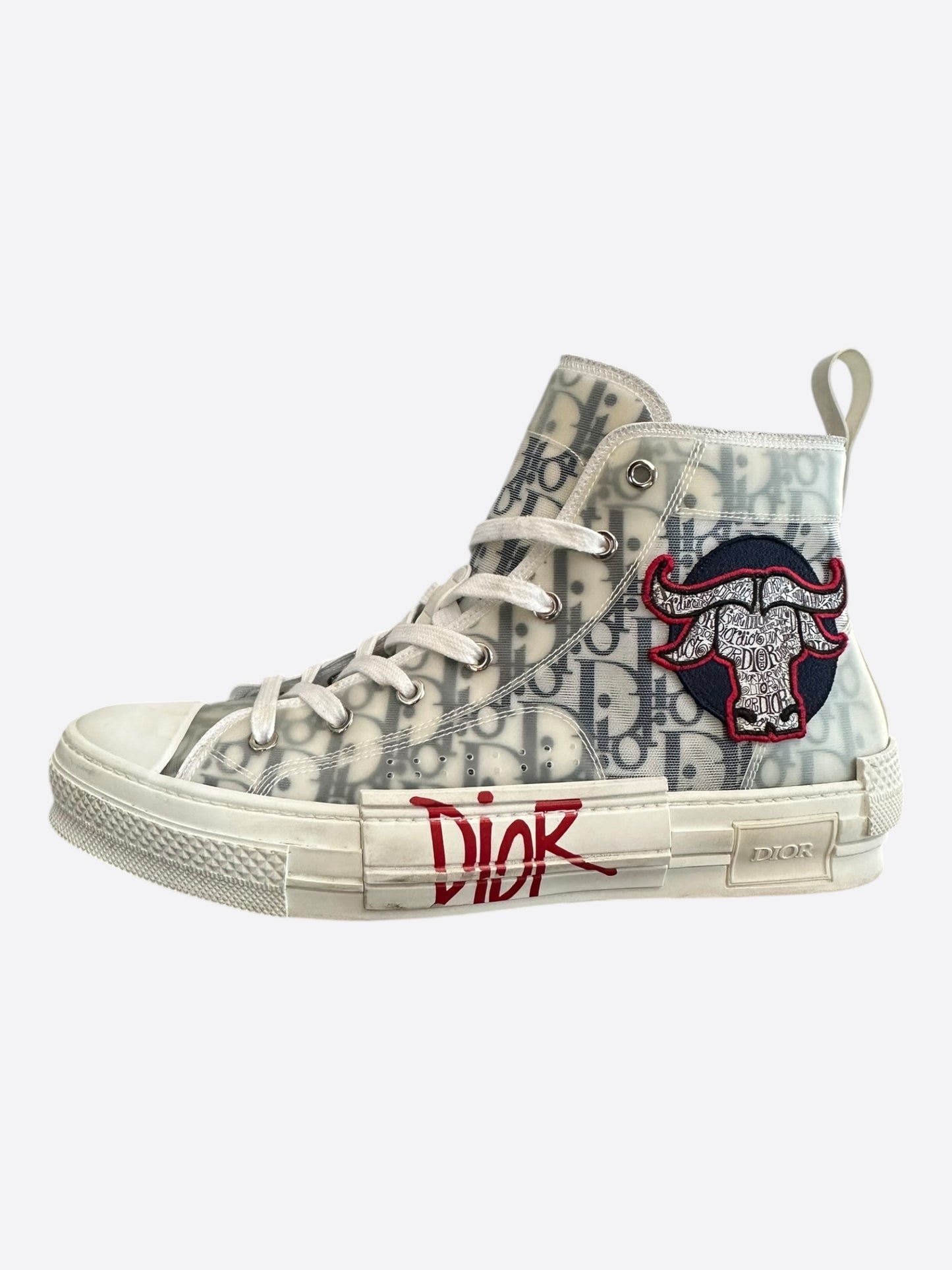 Dior White & Black Ox Oblique B23 Sneakers