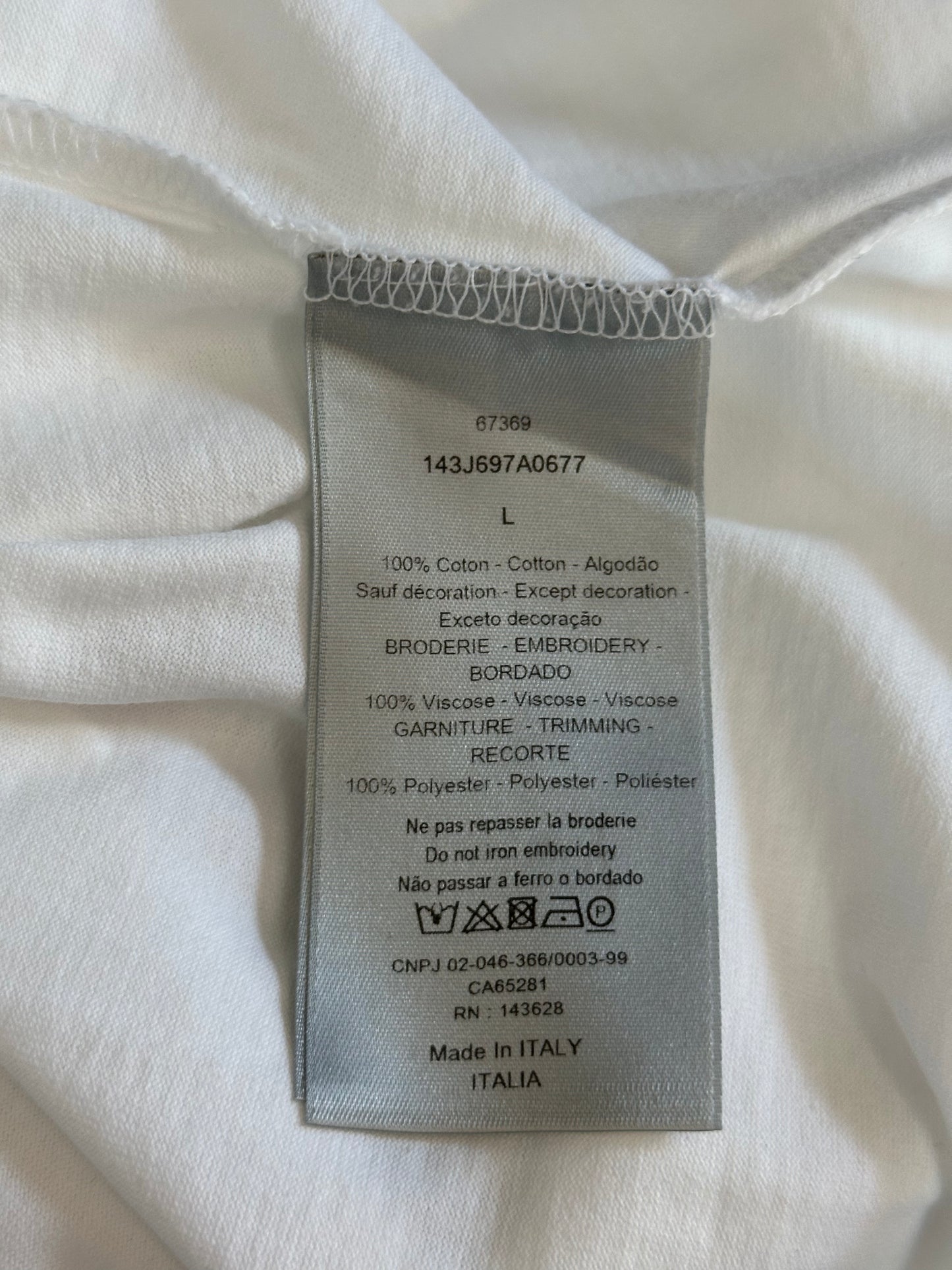 Dior Kenny Scharf White Cards Logo T-Shirt