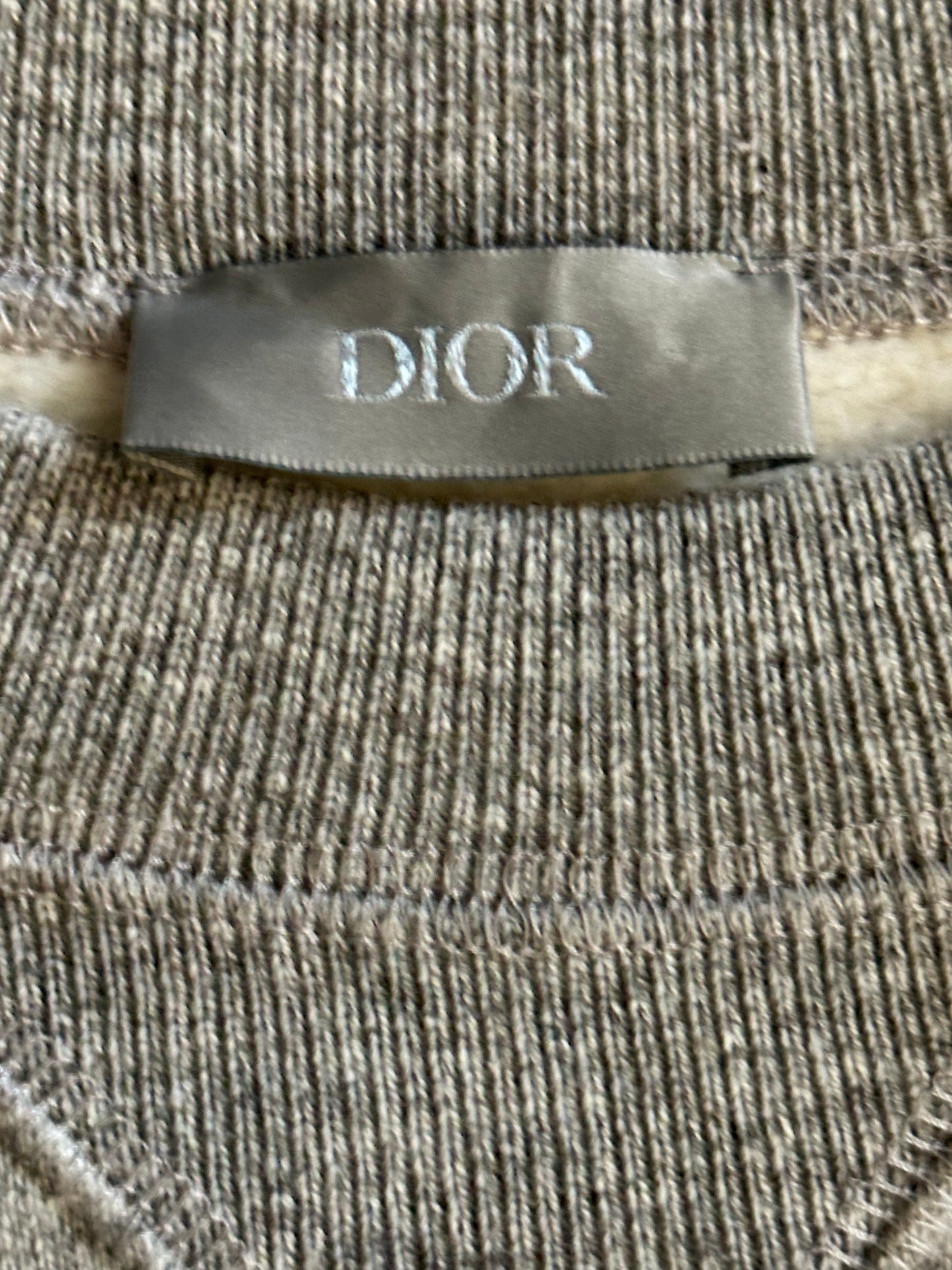Dior Sacai Grey Embroidered Patch Sweater