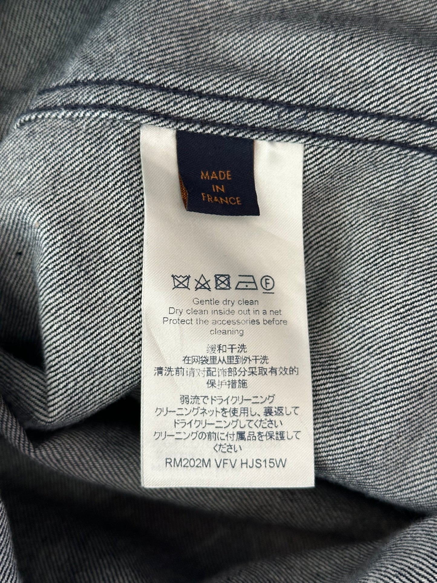 Louis Vuitton Navy & White Leaf Baseball Jersey