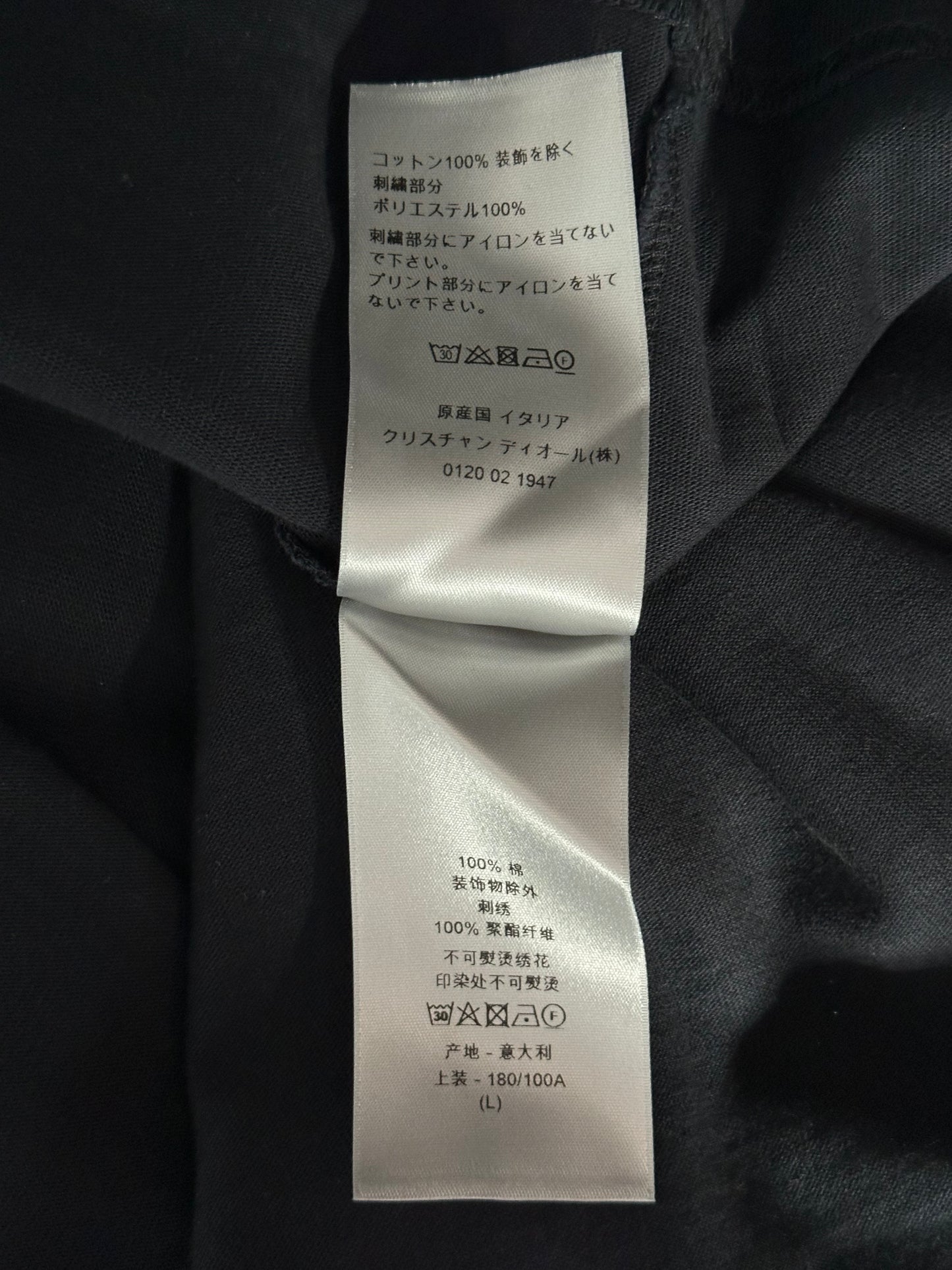 Dior Cactus Jack Black & Green Embroidered Logo T-Shirt