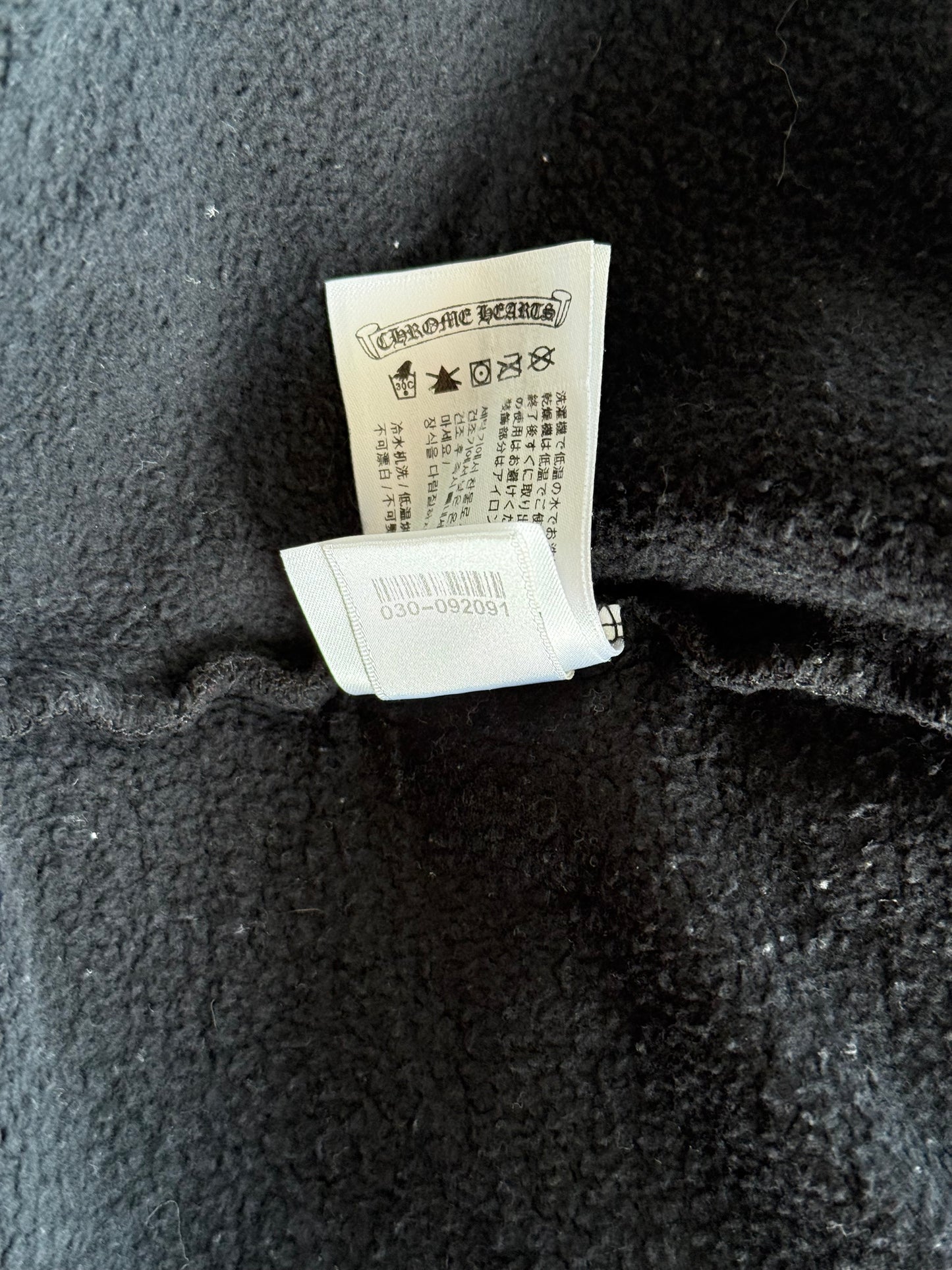 Chrome Hearts Black & White Las Vegas Horseshoe Logo Zip Up Hoodie