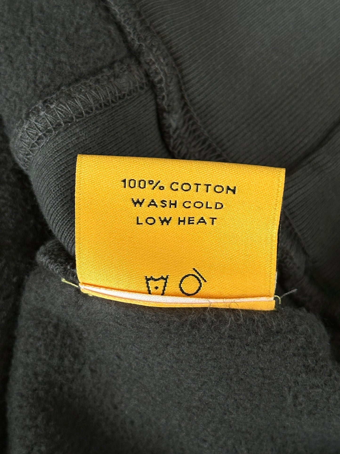 Gallery Dept Washed Black & Yellow Dept Logo Hoodie