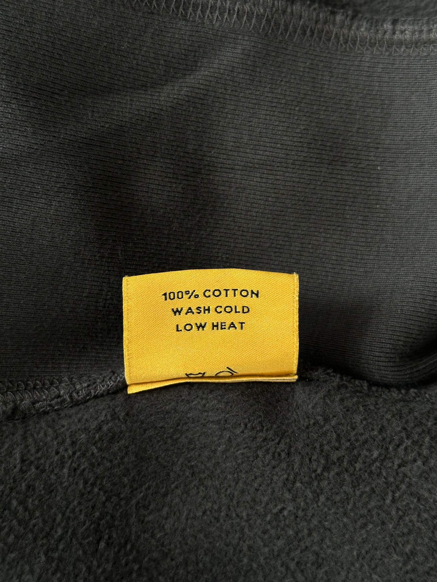 Gallery Dept Washed Black & Yellow Dept Logo Hoodie