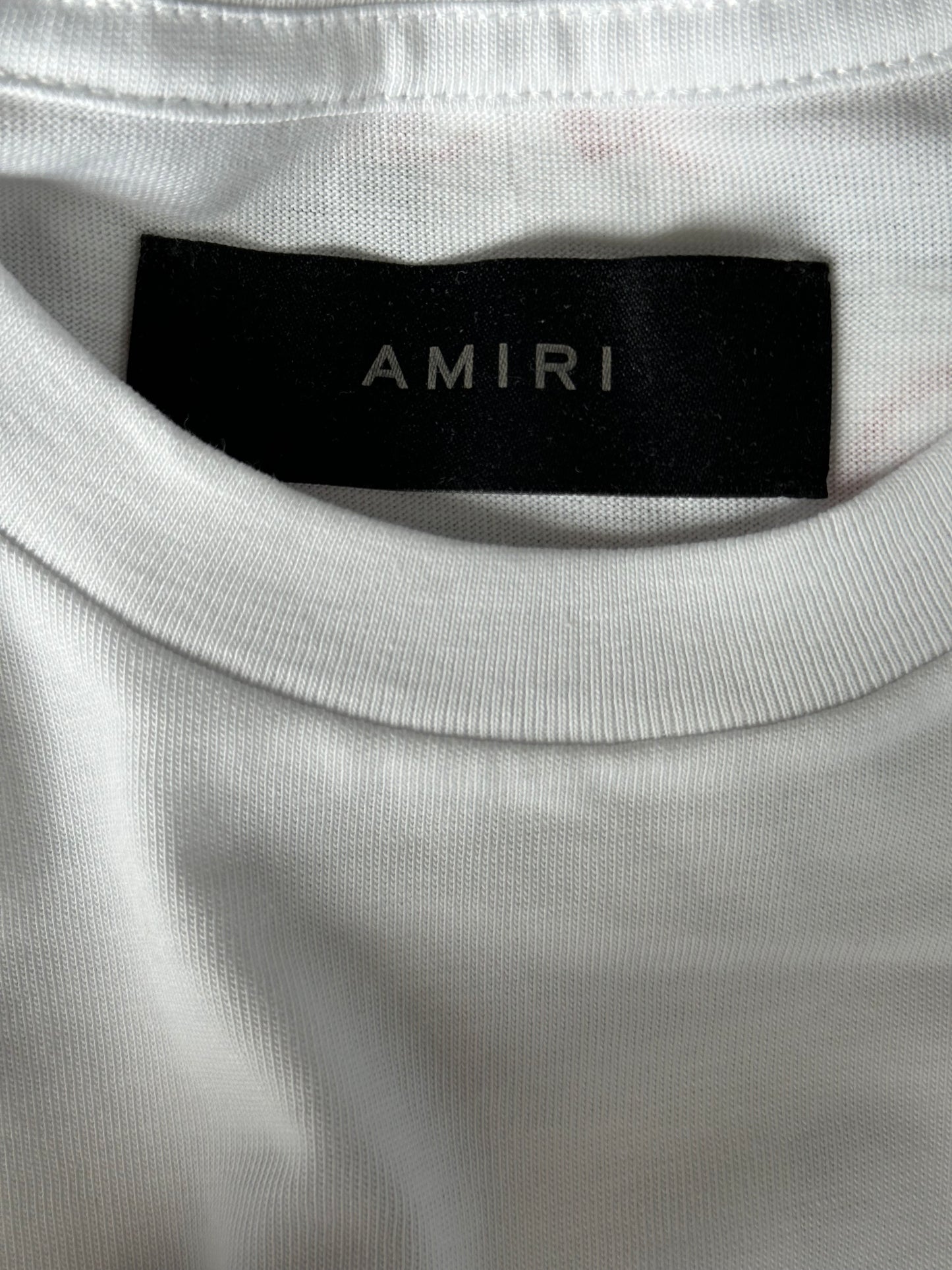 Amiri Wes Lang White & Black Checkered Skull T-Shirt