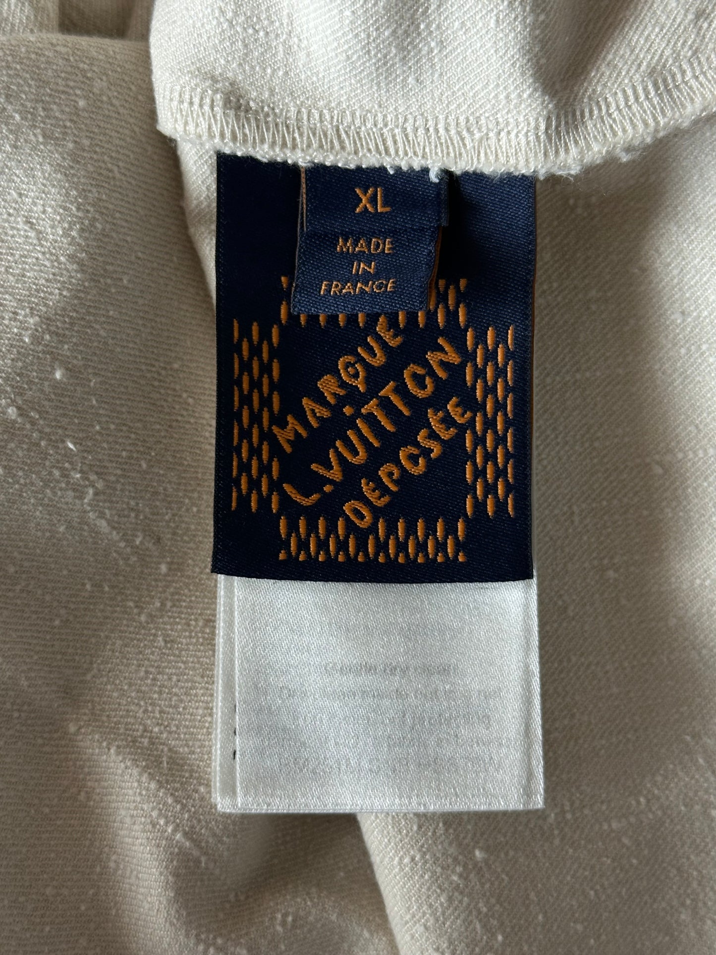 Louis Vuitton Beige Logo Button Up Shirt