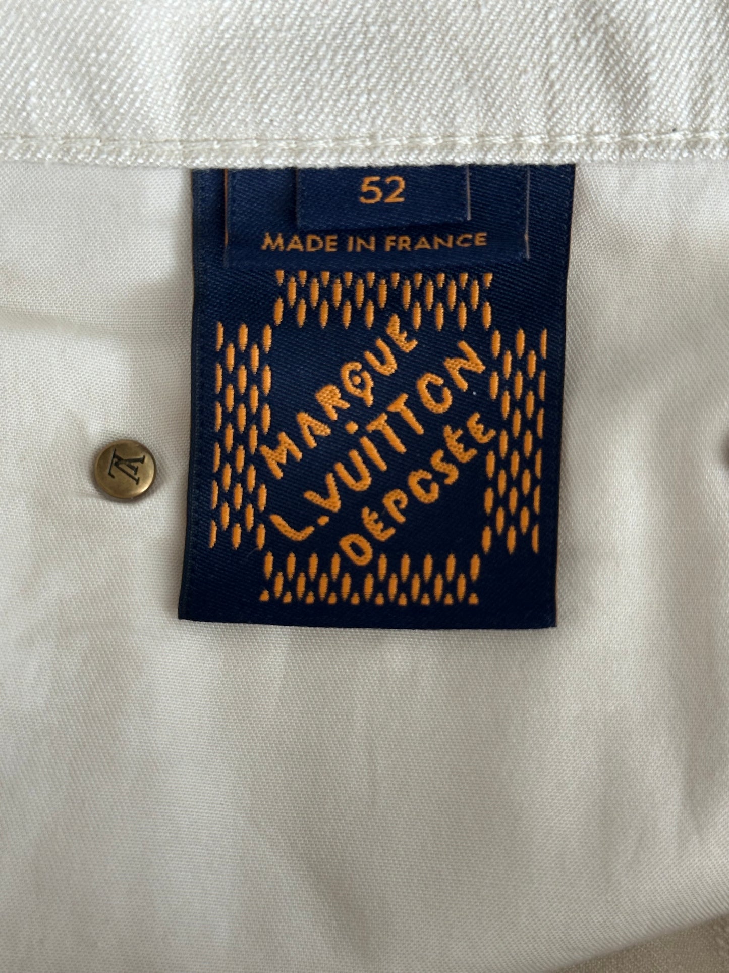 Louis Vuitton Beige Logo Baggy Pants