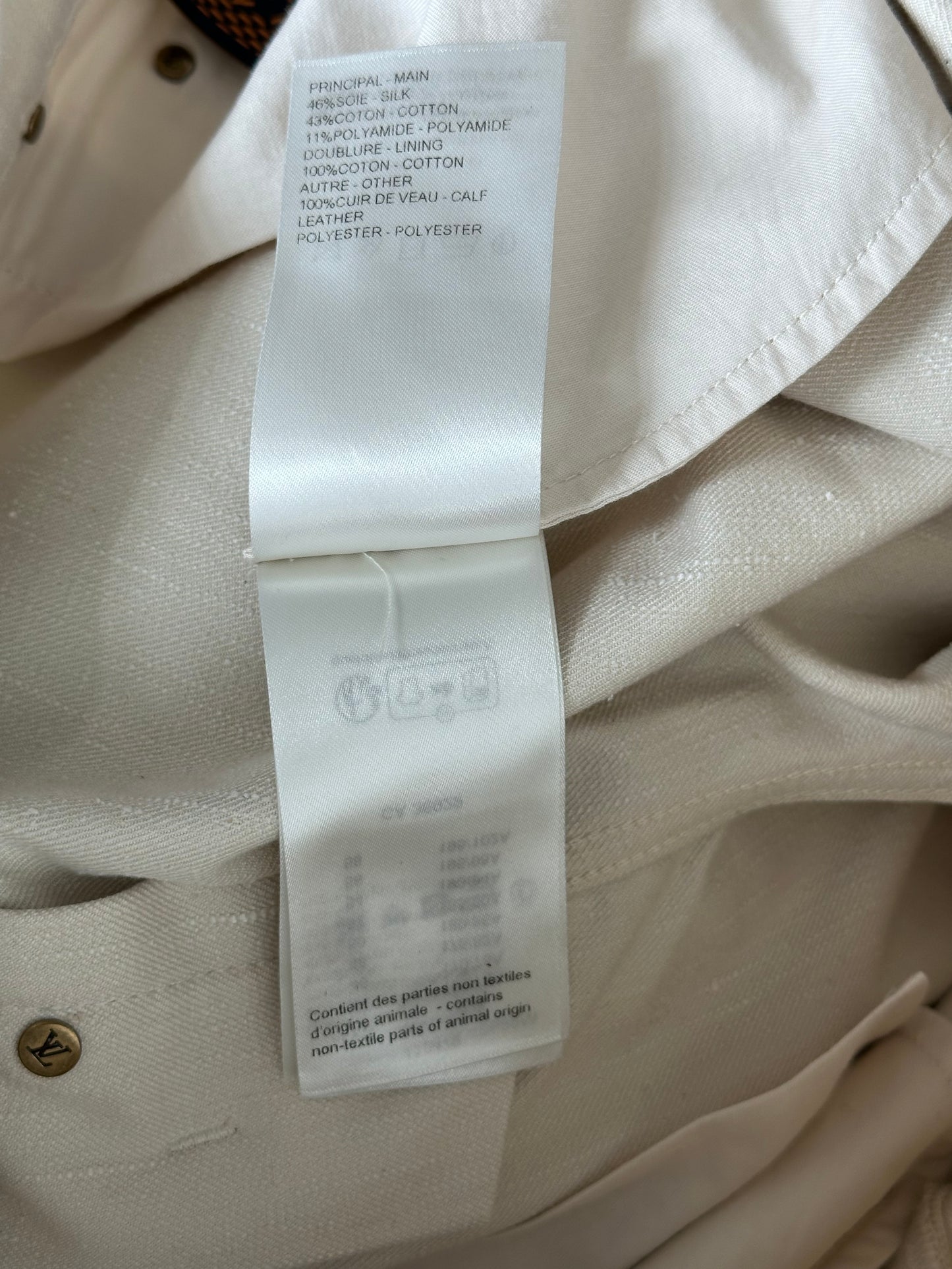 Louis Vuitton Beige Logo Baggy Pants