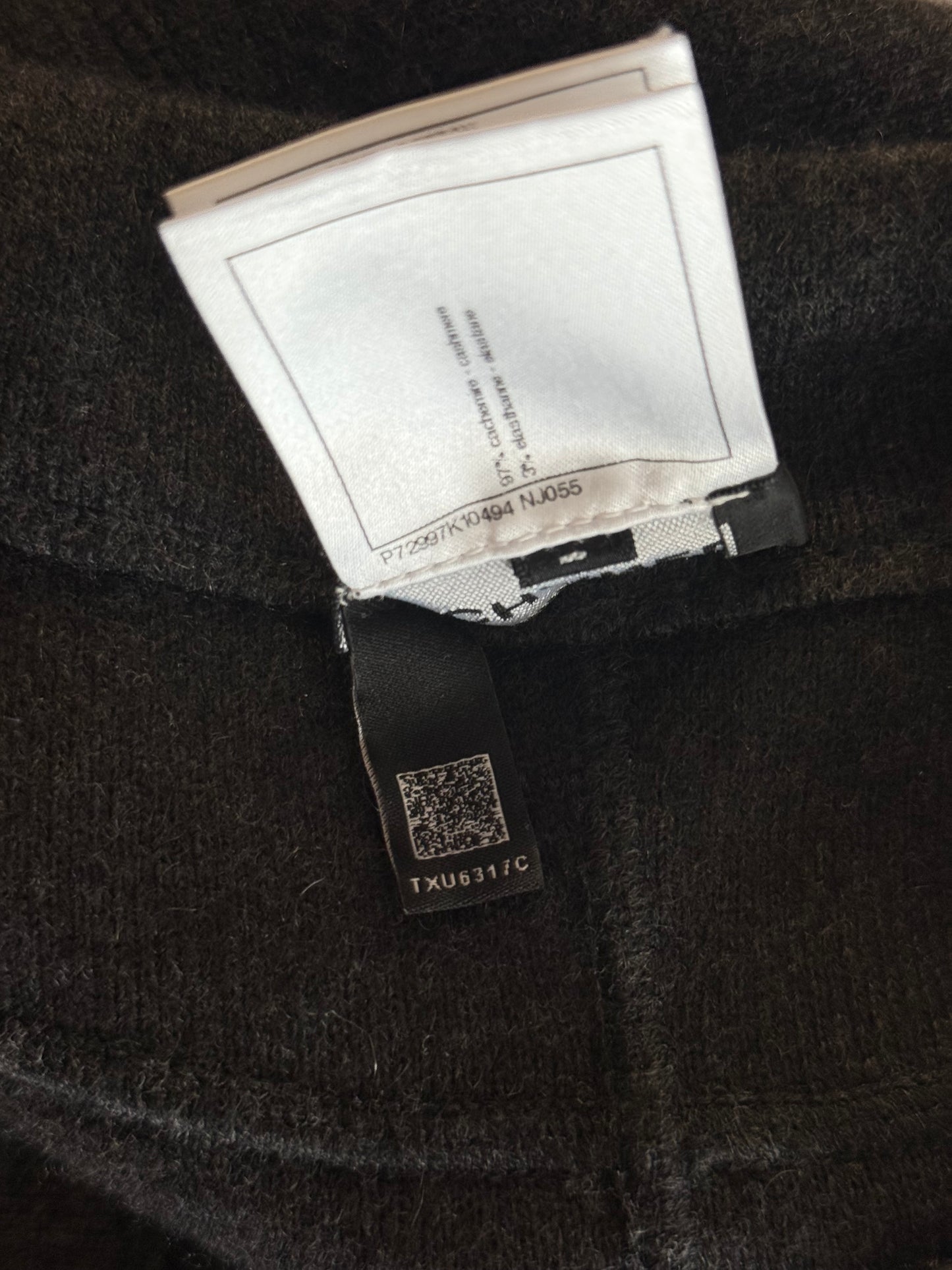Chanel Grey & Silver CC Logo Cashmere Sweatpants
