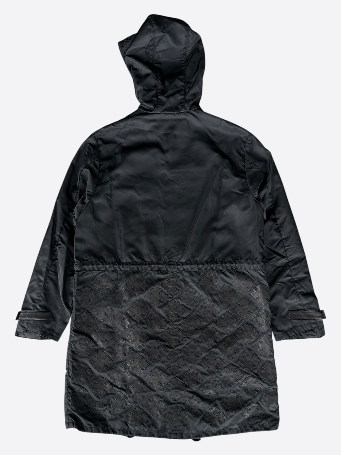 Chrome Hearts Black Nylon Cross Patch Parka Jacket