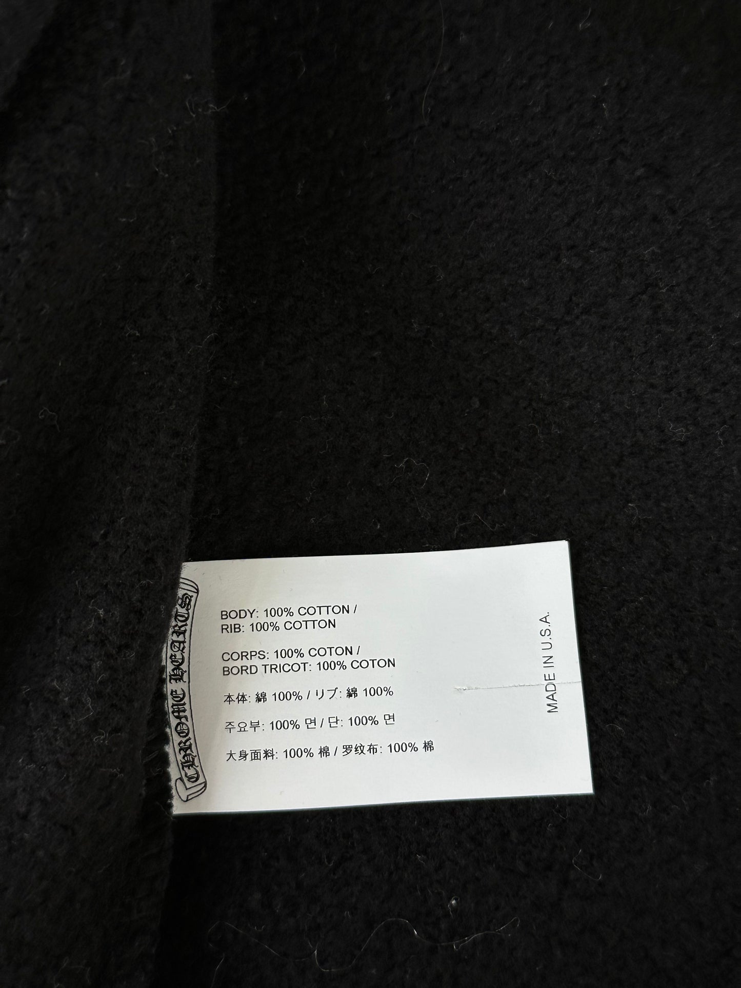 Chrome Hearts Black & White Triple Cross Embroidered Zip Up Hoodie