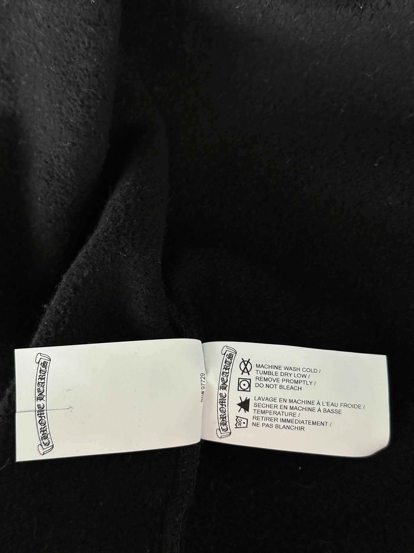 Chrome Hearts Black & White Triple Cross Embroidered Zip Up Hoodie