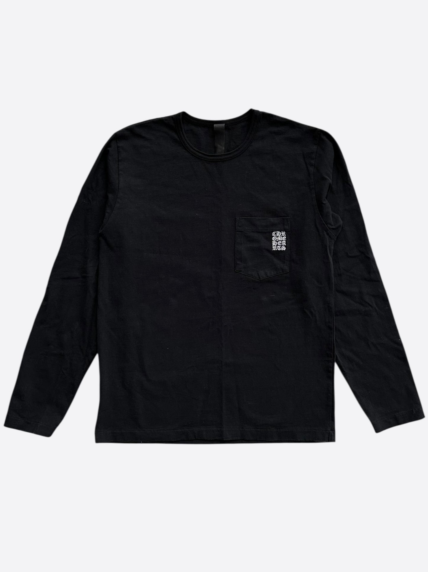 Chrome Hearts Black & White Embroidered Logo Longsleeve T-Shirt
