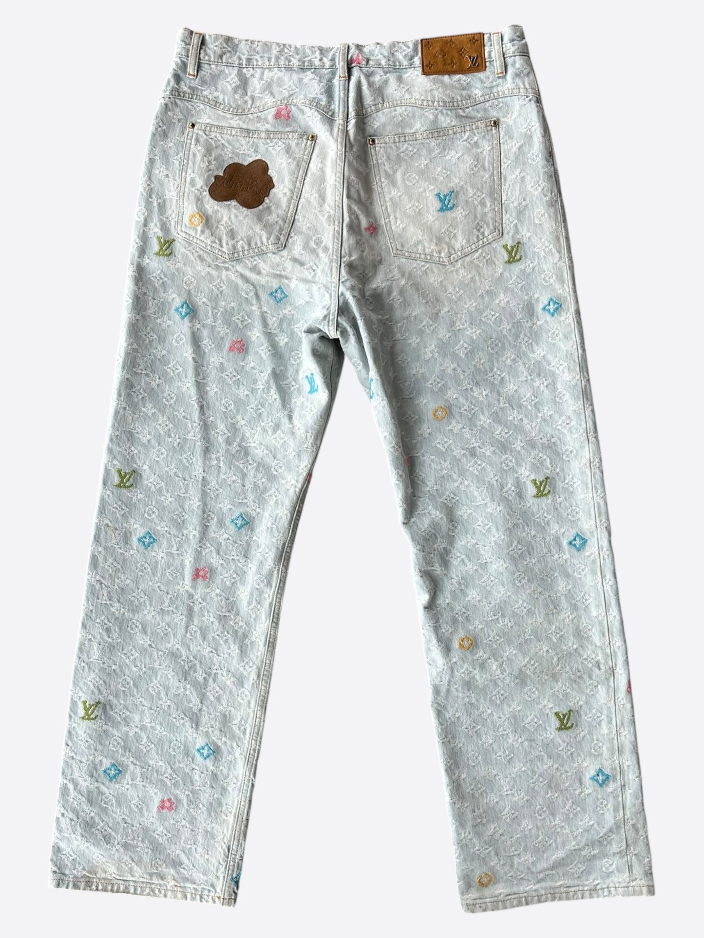 Louis Vuitton Tyler The Creator Blue & White Monogram Jeans