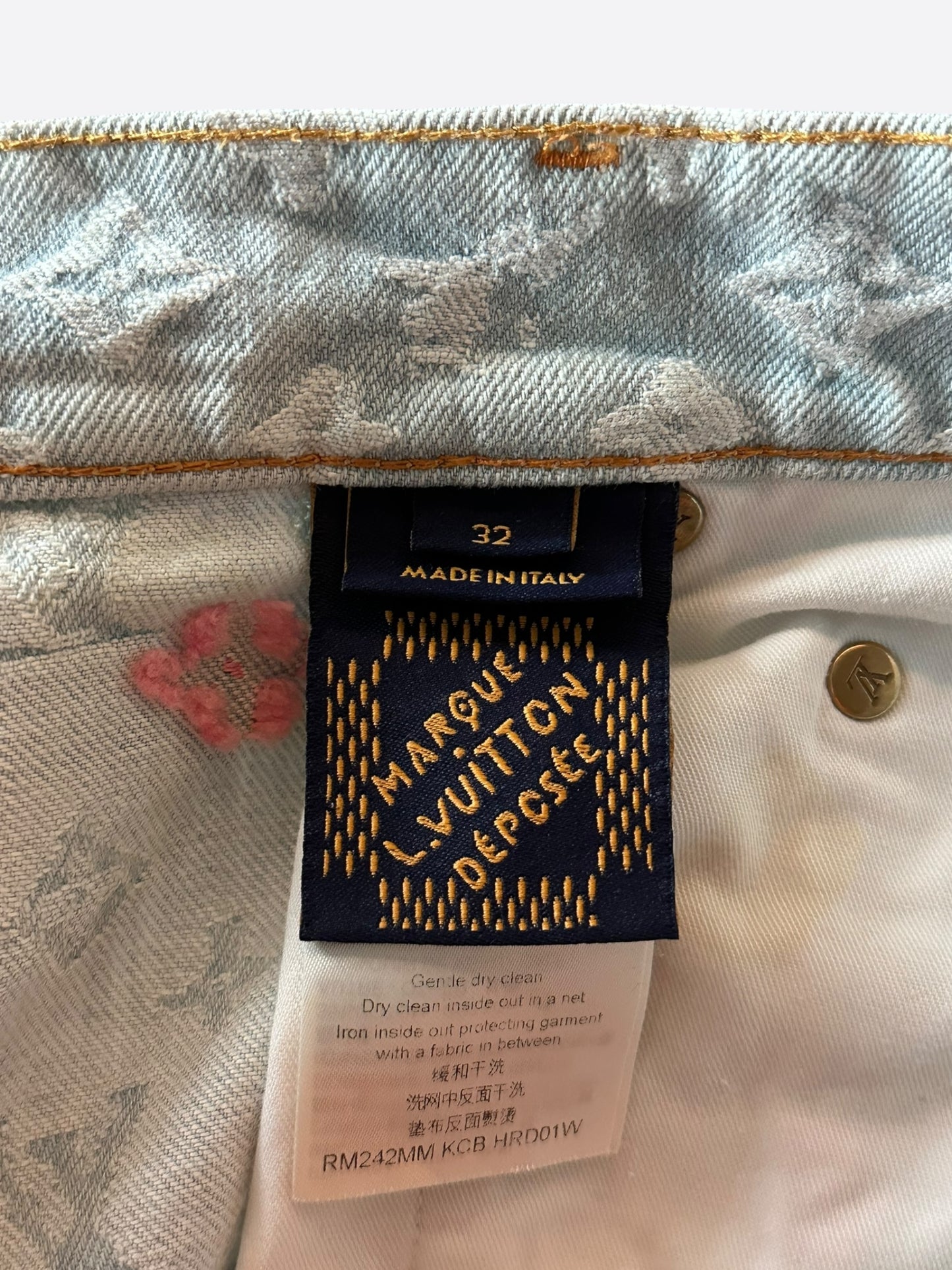 Louis Vuitton Tyler The Creator Blue & White Monogram Jeans