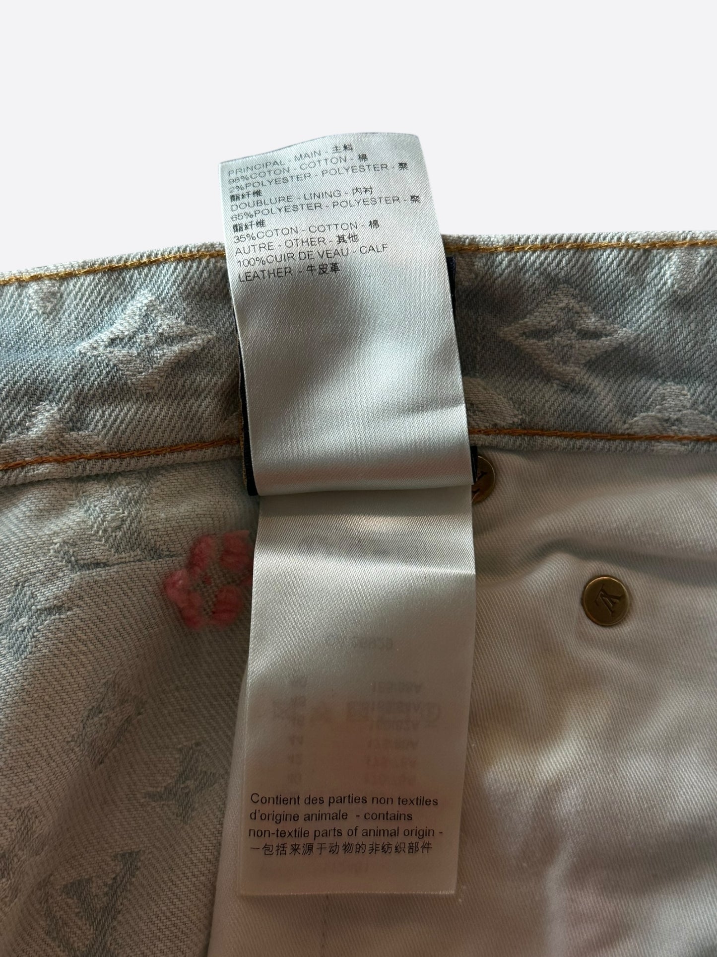 Louis Vuitton Tyler The Creator Blue & White Monogram Jeans